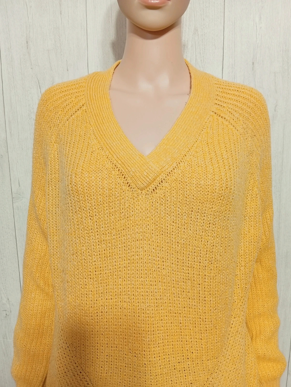 Pull d'hiver col V femme - taille M/38 - canda premium - couleur jaune – Canda Premium – taille M / 38 / 10 2