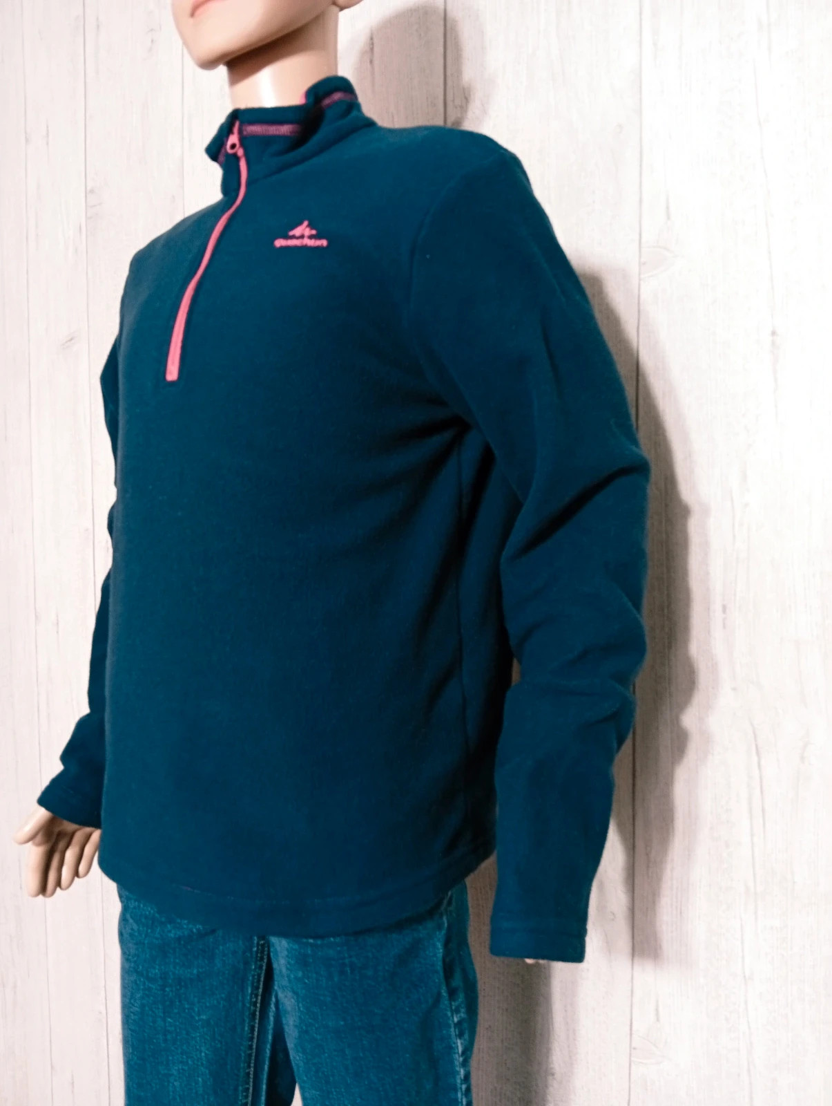 Pull polaire manches longues fille-taille 10/11 ans(141/150 cm)-quechua-couleur marine et fushia – Quechua – taille 10 ans / 140 cm 5
