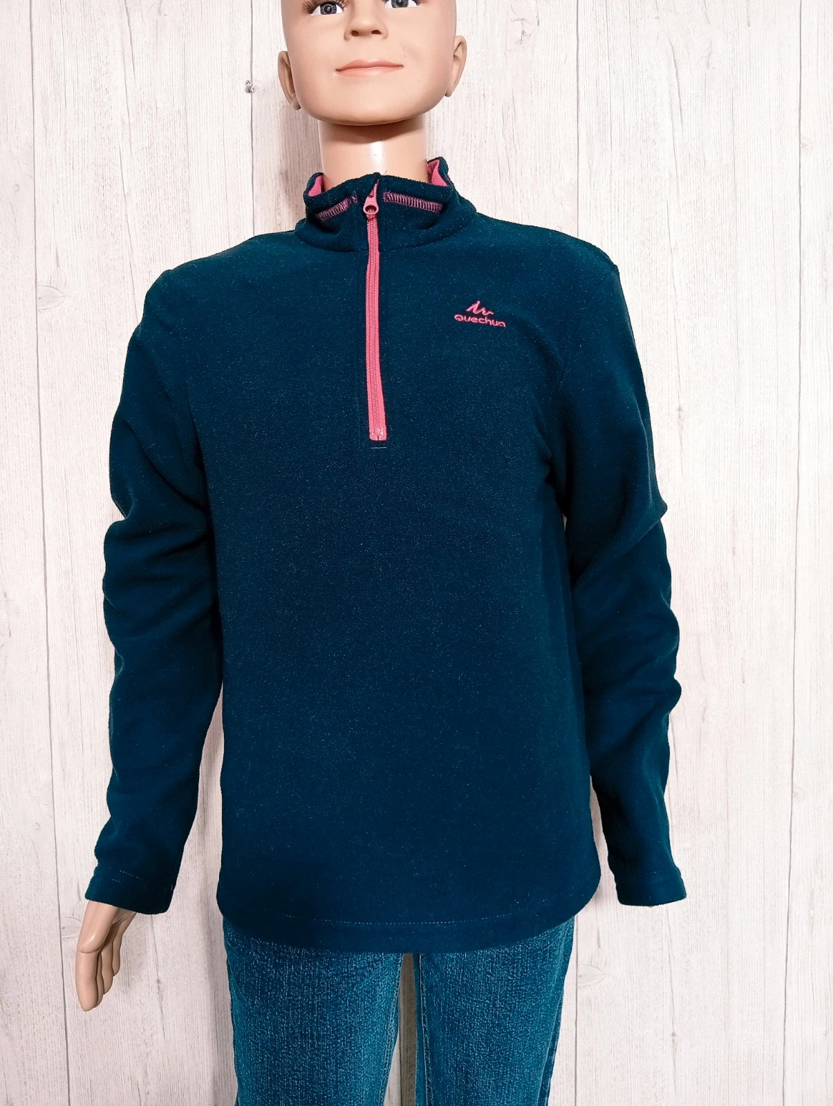 Pull polaire manches longues fille-taille 10/11 ans(141/150 cm)-quechua-couleur marine et fushia