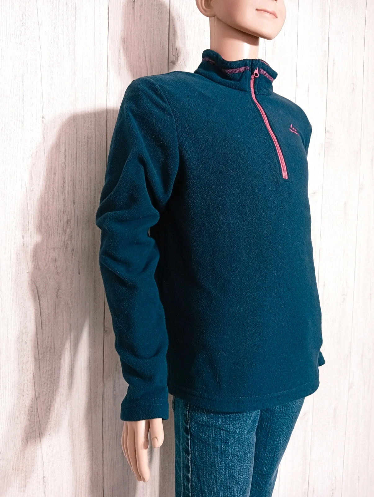 Pull polaire manches longues fille-taille 10/11 ans(141/150 cm)-quechua-couleur marine et fushia – Quechua – taille 10 ans / 140 cm 4