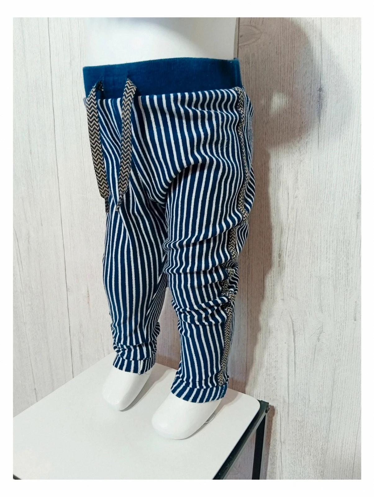 Pantalon fille a rayure - pommette - taille 2 ans (86 cm) - couleur marine et blanc - – Pomette – taille 18-24 mois / 86 cm 3