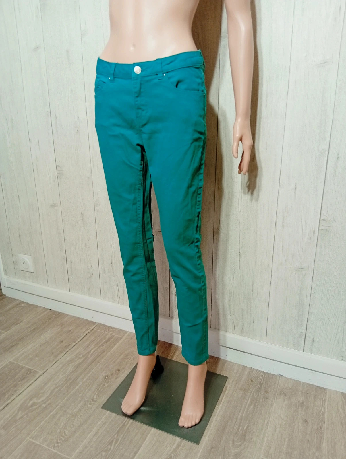 Jeans skinny femme - taille L/40 - Gemo - couleur vert – Gémo – taille L / 40 / 12 5