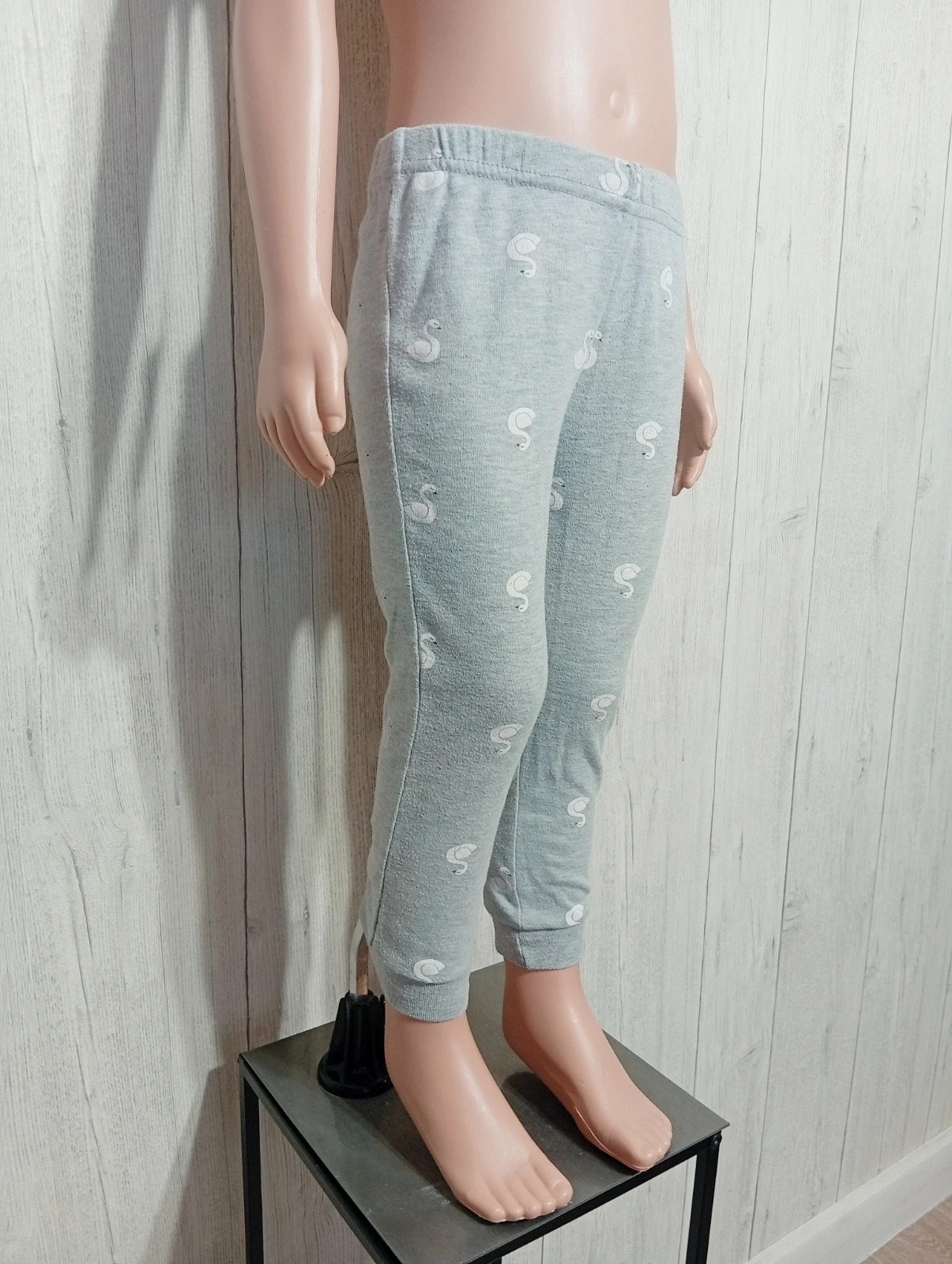 Pantalon a motif fille - taille 3 ans ( 95/101 cm) - inextenso- couleur gris et blanc – In Extenso – taille 3 ans / 98 cm 4