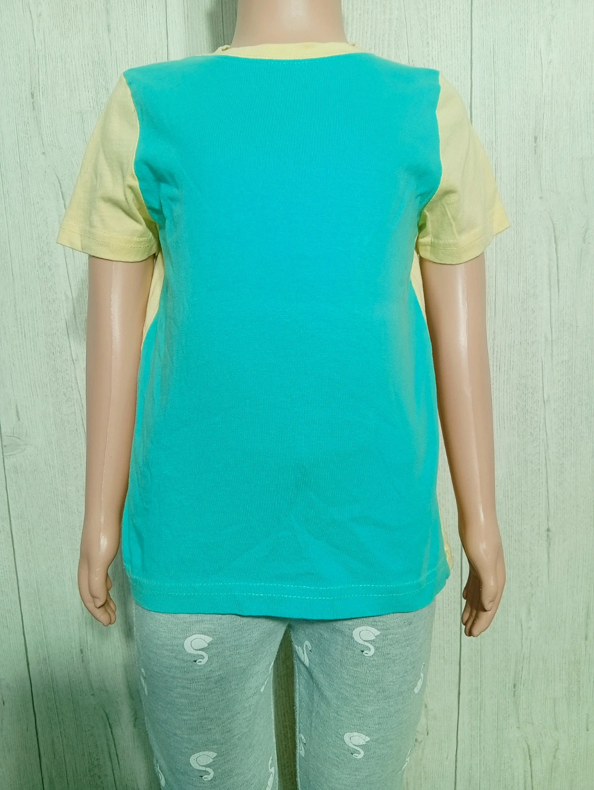 T-shirt manche courte garcon- taille 2/4 ans ( 98/104 cm) - lupilu - couleur turquoise et jaune – Lupilu – taille 3 ans / 98 cm 3