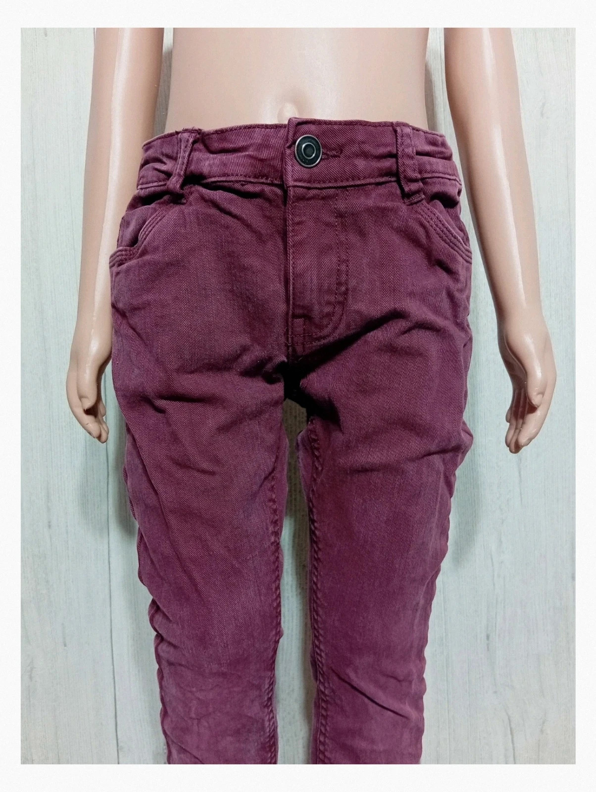 Jeans fille - couleur bordeau - TQF collection - taille 6 ans – TQF – taille 6 ans / 116 cm 2