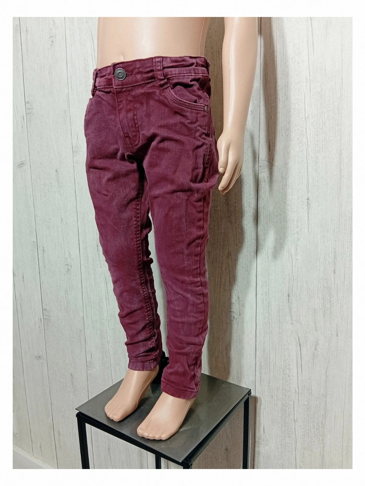 Jeans fille - couleur bordeau - TQF collection - taille 6 ans – TQF – taille 6 ans / 116 cm 5