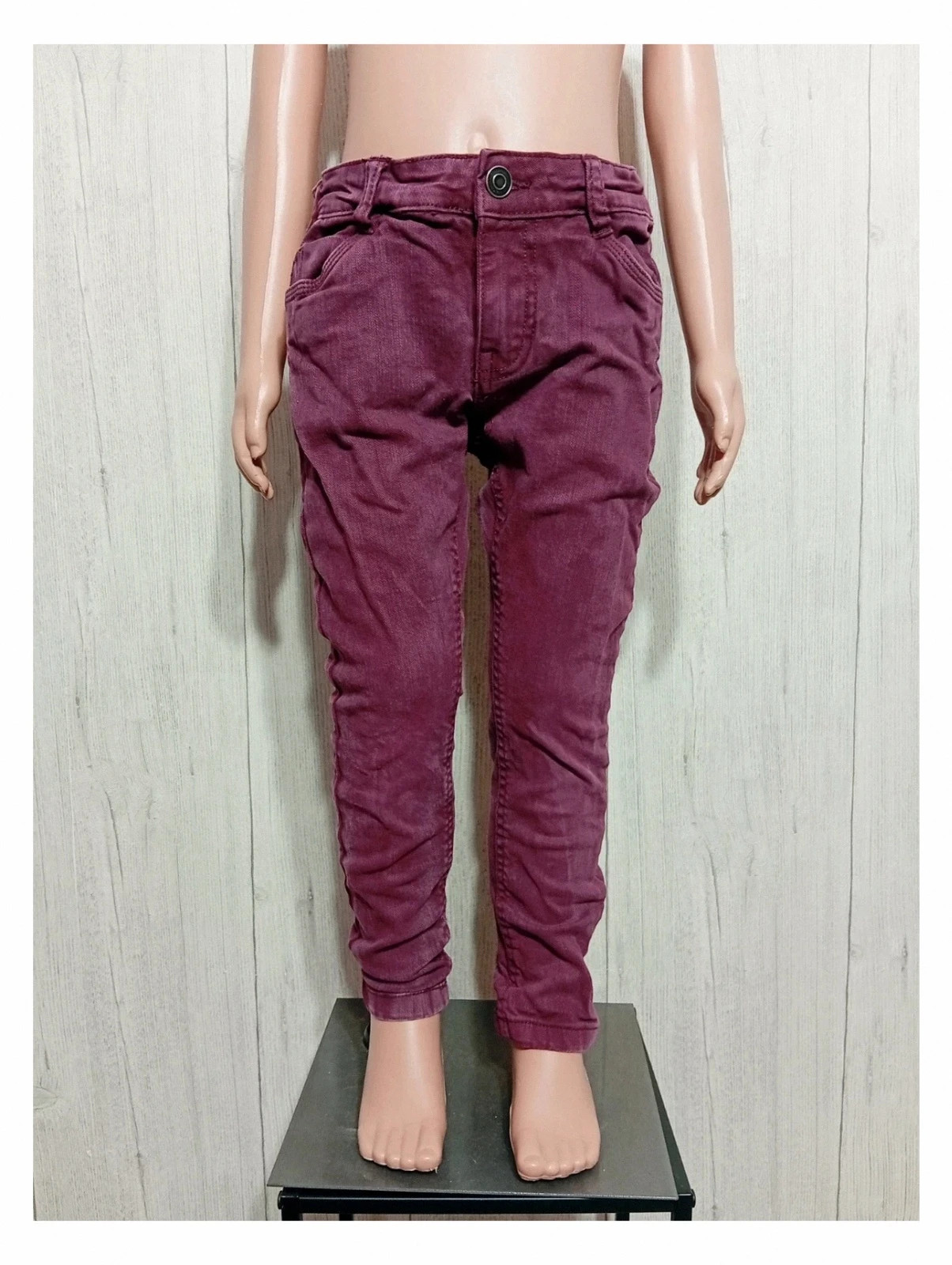 Jeans fille - couleur bordeau - TQF collection - taille 6 ans