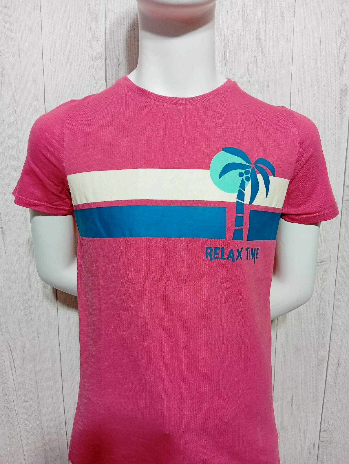 T-shirt imprimé manches courtes garçon - taille 14 ans (164 cm) - okaidi - couleur fushia marine – Okaïdi – taille 14 ans / 164 cm 2