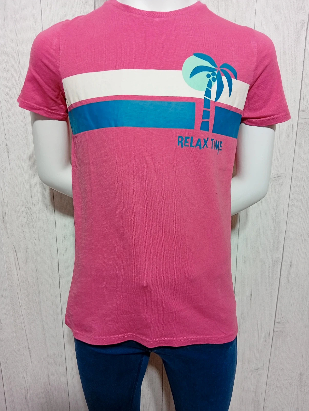 T-shirt imprimé manches courtes garçon - taille 14 ans (164 cm) - okaidi - couleur fushia marine – Okaïdi – taille 14 ans / 164 cm 3