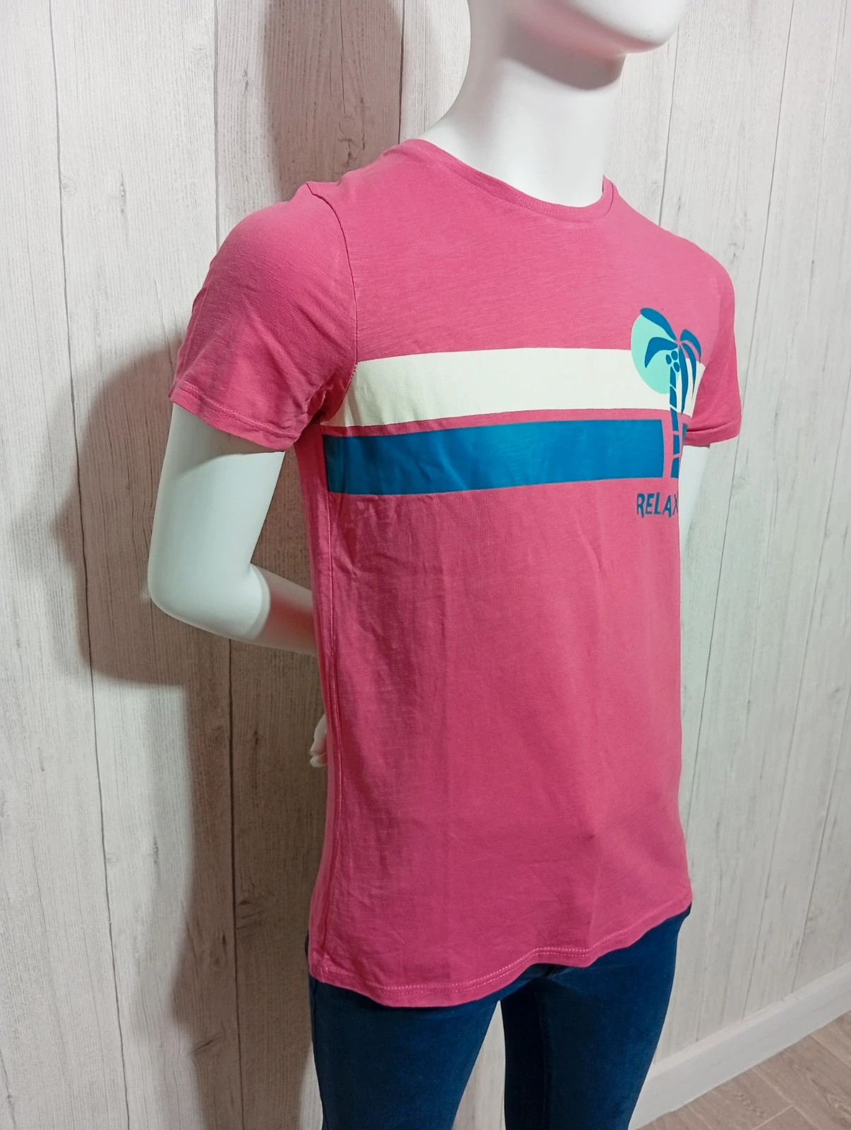 T-shirt imprimé manches courtes garçon - taille 14 ans (164 cm) - okaidi - couleur fushia marine – Okaïdi – taille 14 ans / 164 cm 4