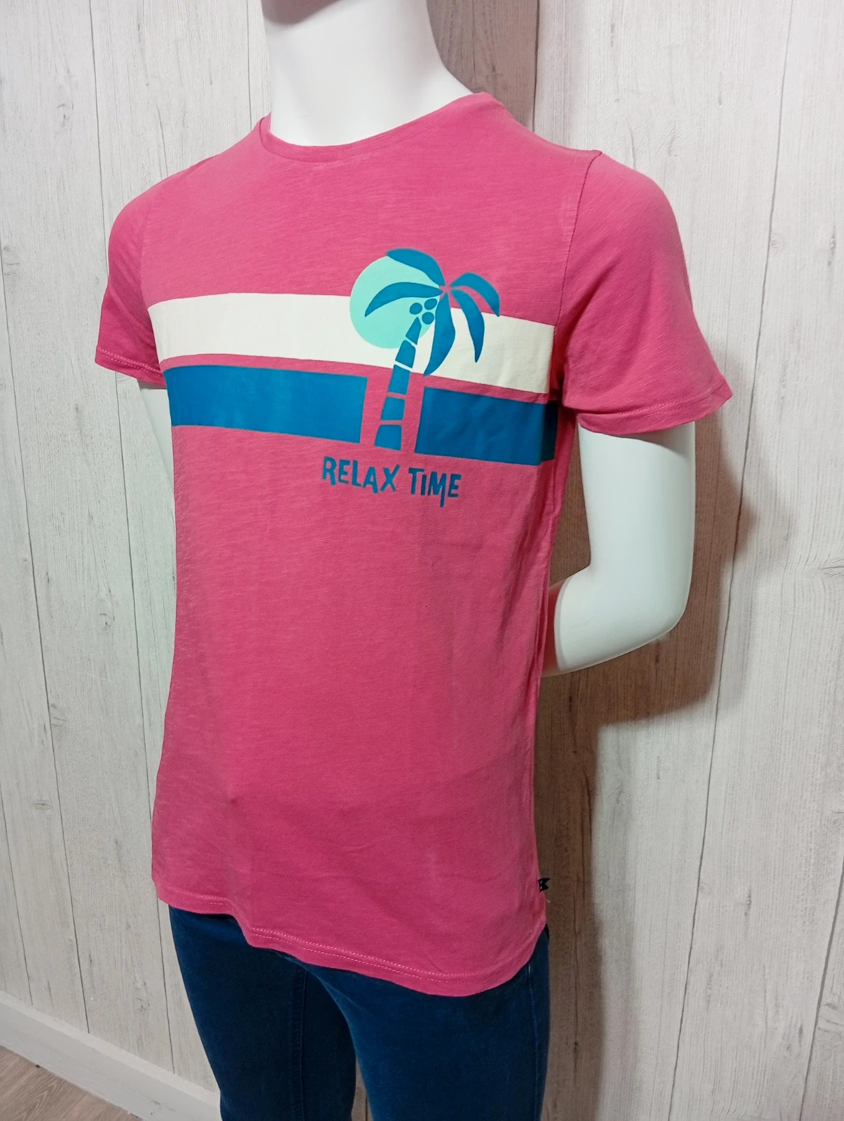 T-shirt imprimé manches courtes garçon - taille 14 ans (164 cm) - okaidi - couleur fushia marine – Okaïdi – taille 14 ans / 164 cm 5