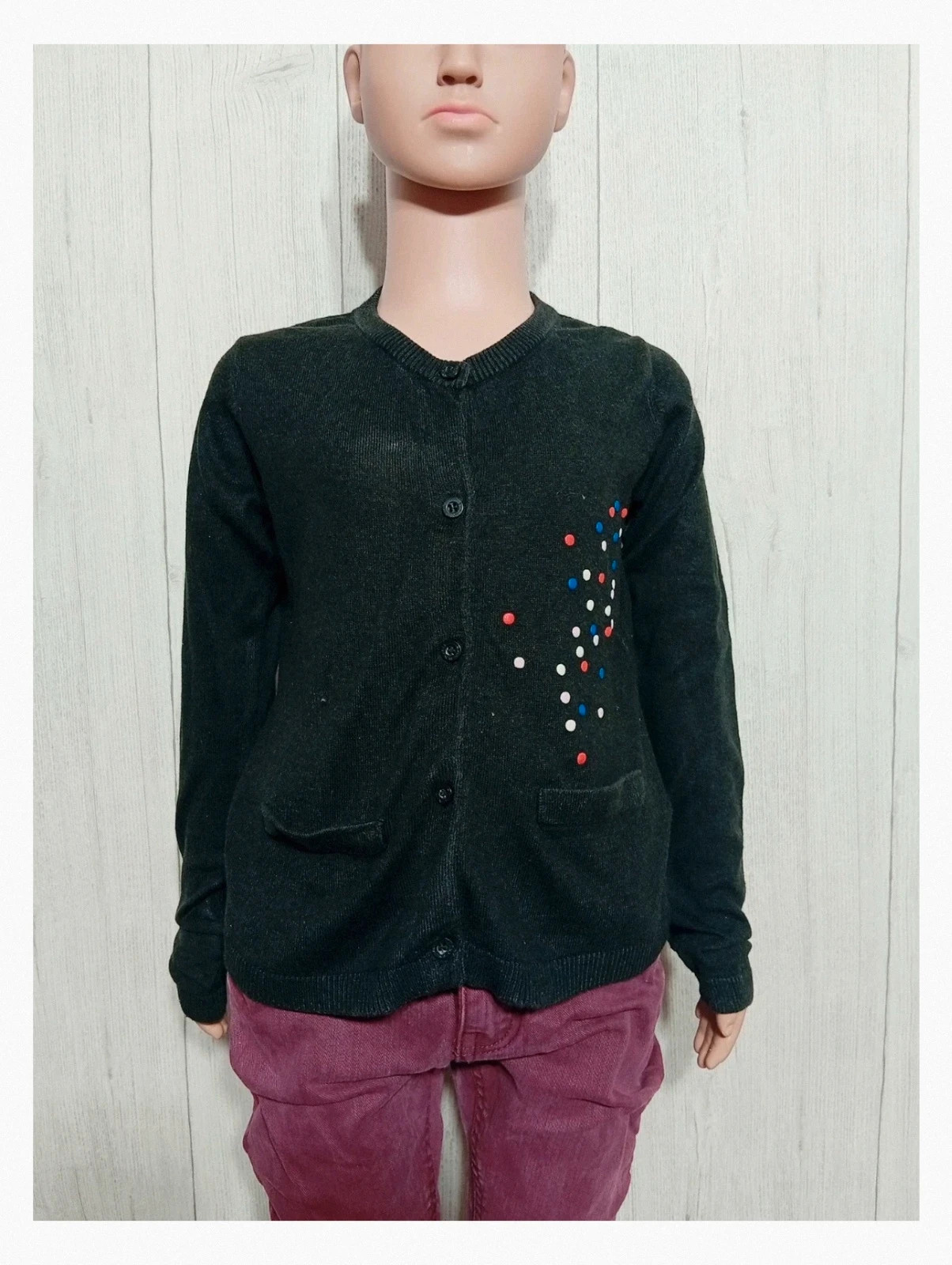 Naf Naf gilet fille - couleur noir - taille 6ans ( 116 cm )