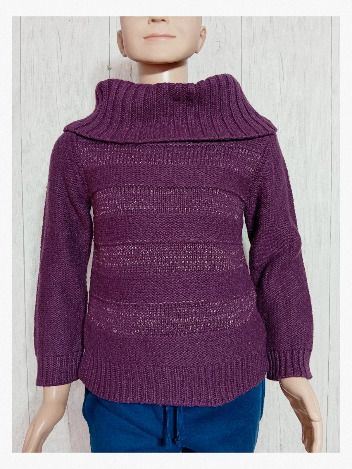 Pull violet fille - taille 8 ans ( 128 cm) - NKY