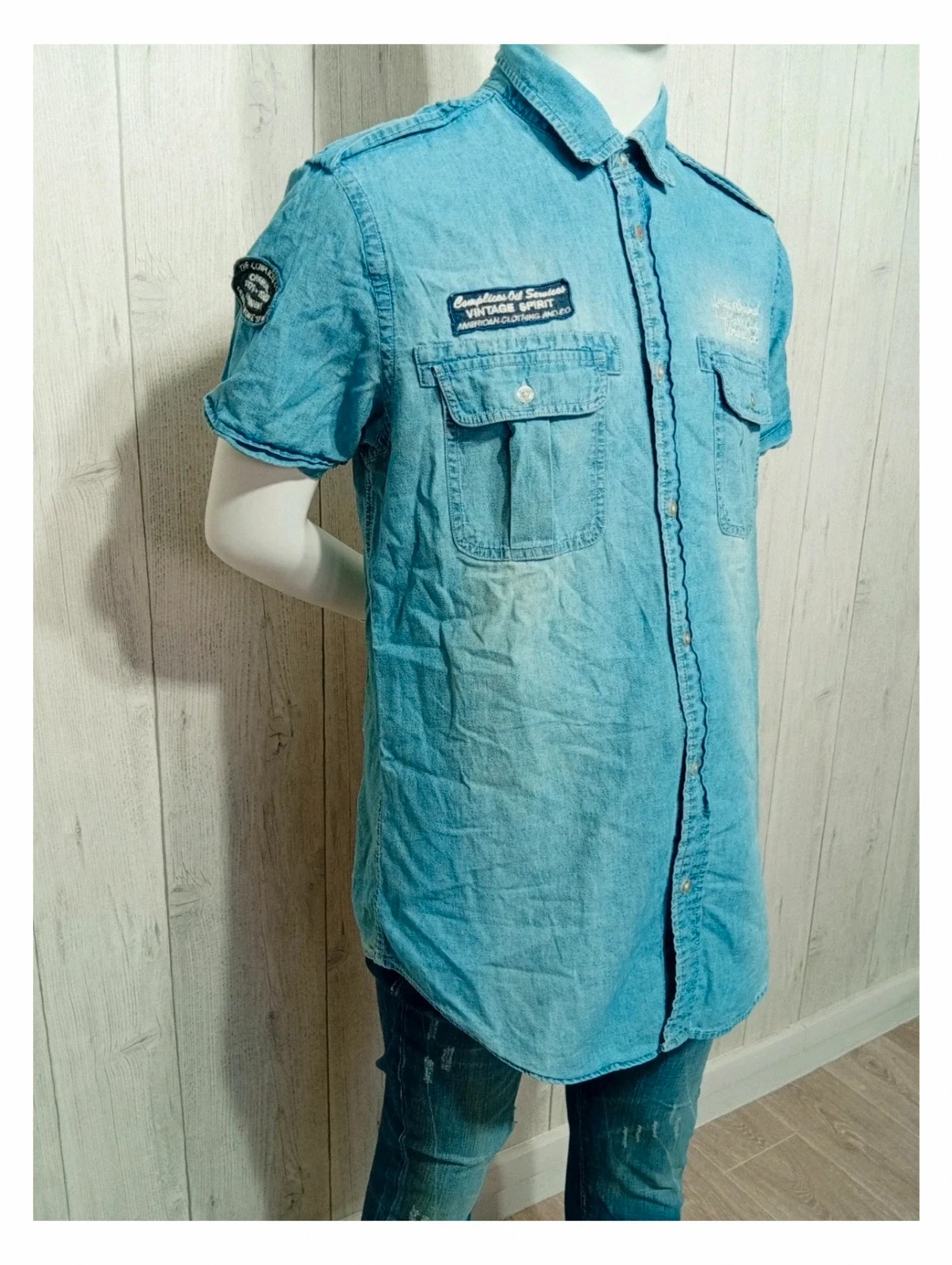 Chemise bleu homme - taille M/38 - complice – Complices – taille M 4
