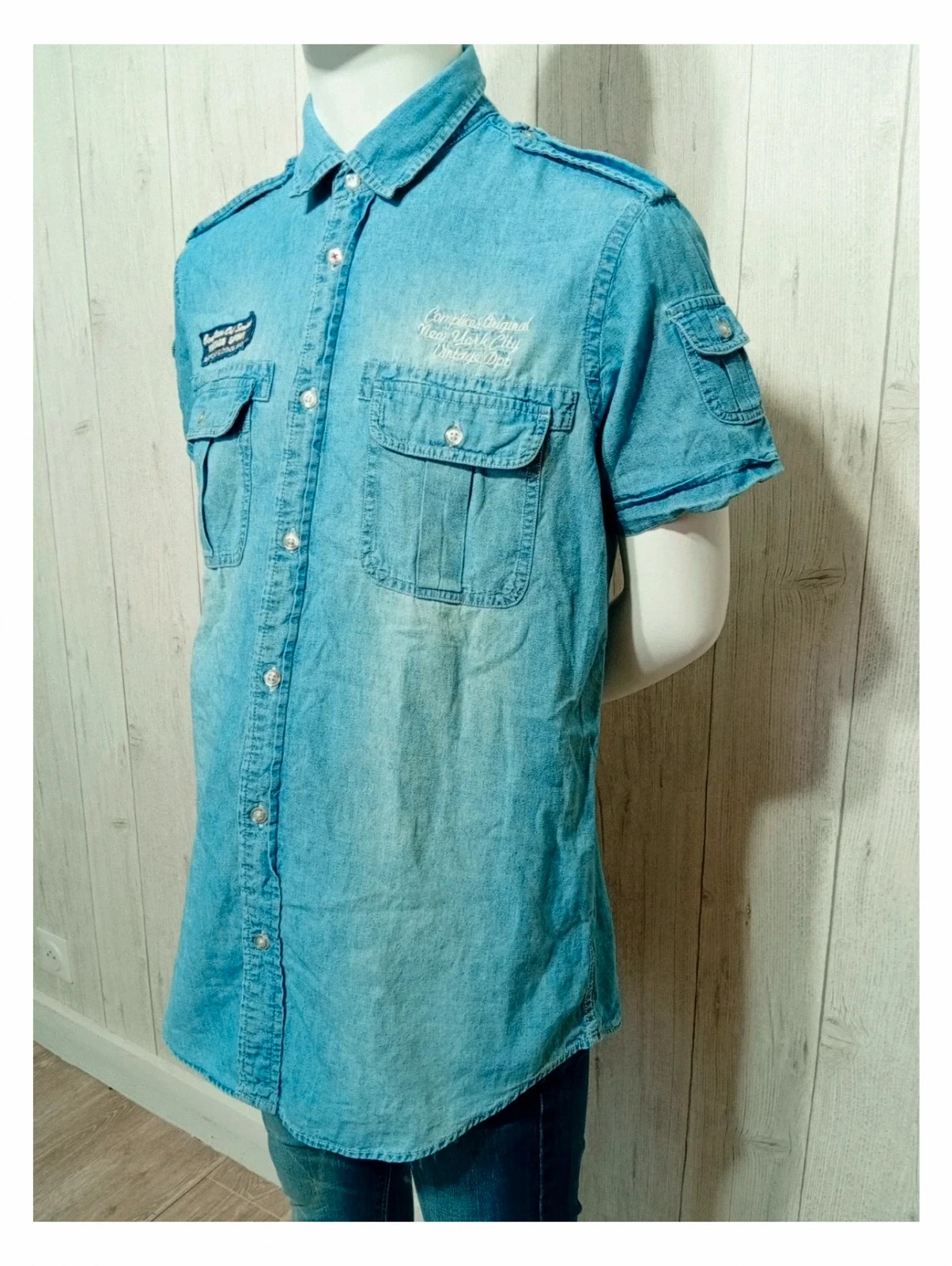 Chemise bleu homme - taille M/38 - complice – Complices – taille M 5
