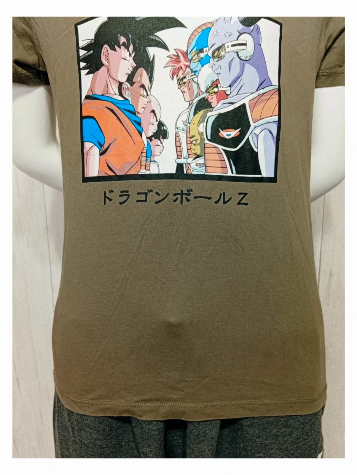 Dragon ball Z T-shirt homme manche courte - couleur kaki noir - taille M/38 – Dragon Ball Z – taille M 3