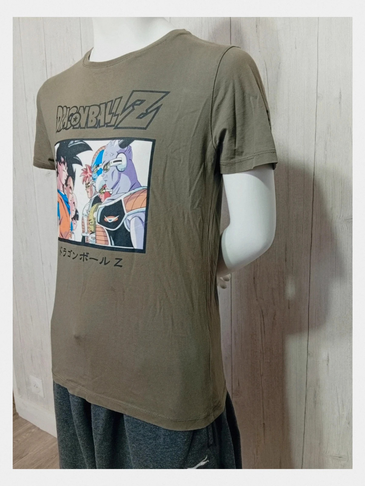 Dragon ball Z T-shirt homme manche courte - couleur kaki noir - taille M/38 – Dragon Ball Z – taille M 5