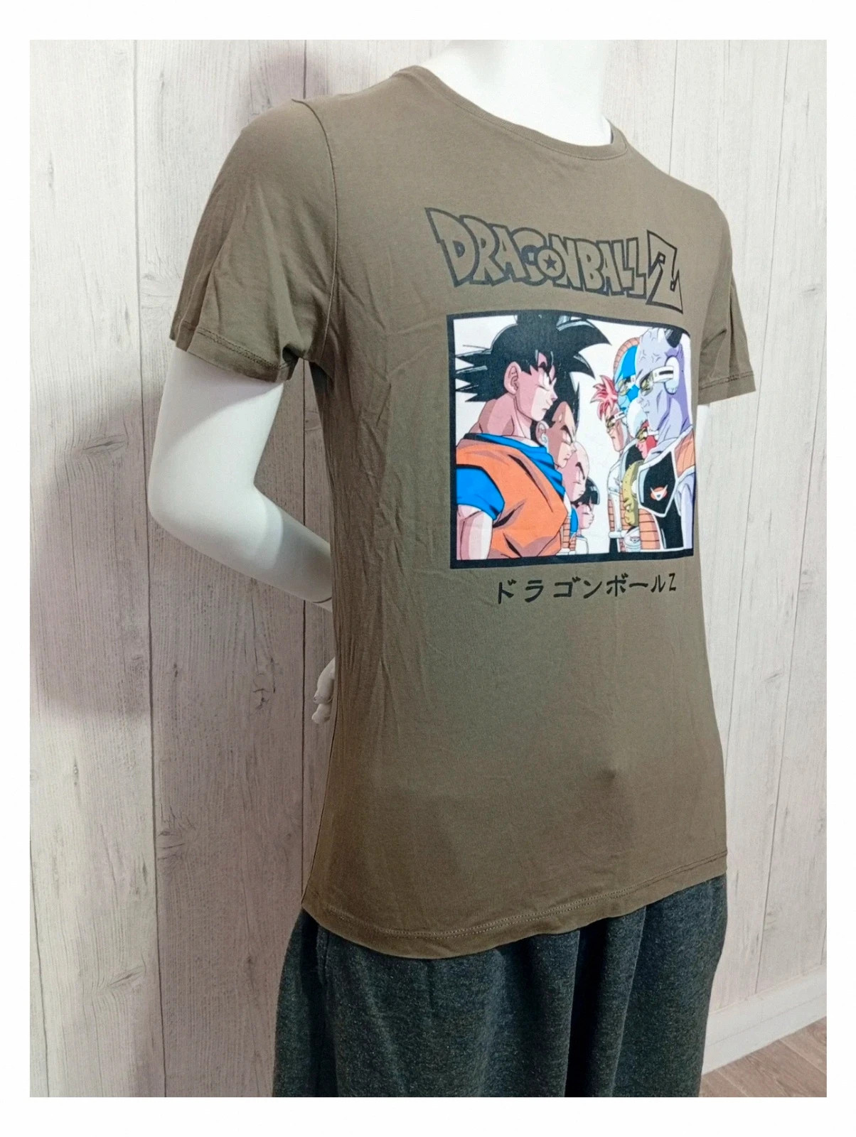 Dragon ball Z T-shirt homme manche courte - couleur kaki noir - taille M/38 – Dragon Ball Z – taille M 4