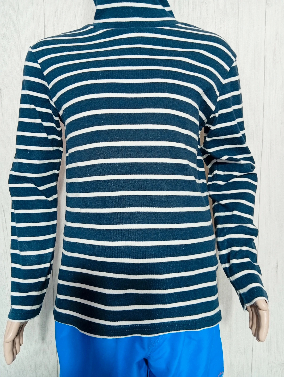 Pull a col roulé fille - taille 12 ans (144/155 cm) - Kiabi - couleur marine et blanc – Kiabi – taille 12 ans / 152 cm 3
