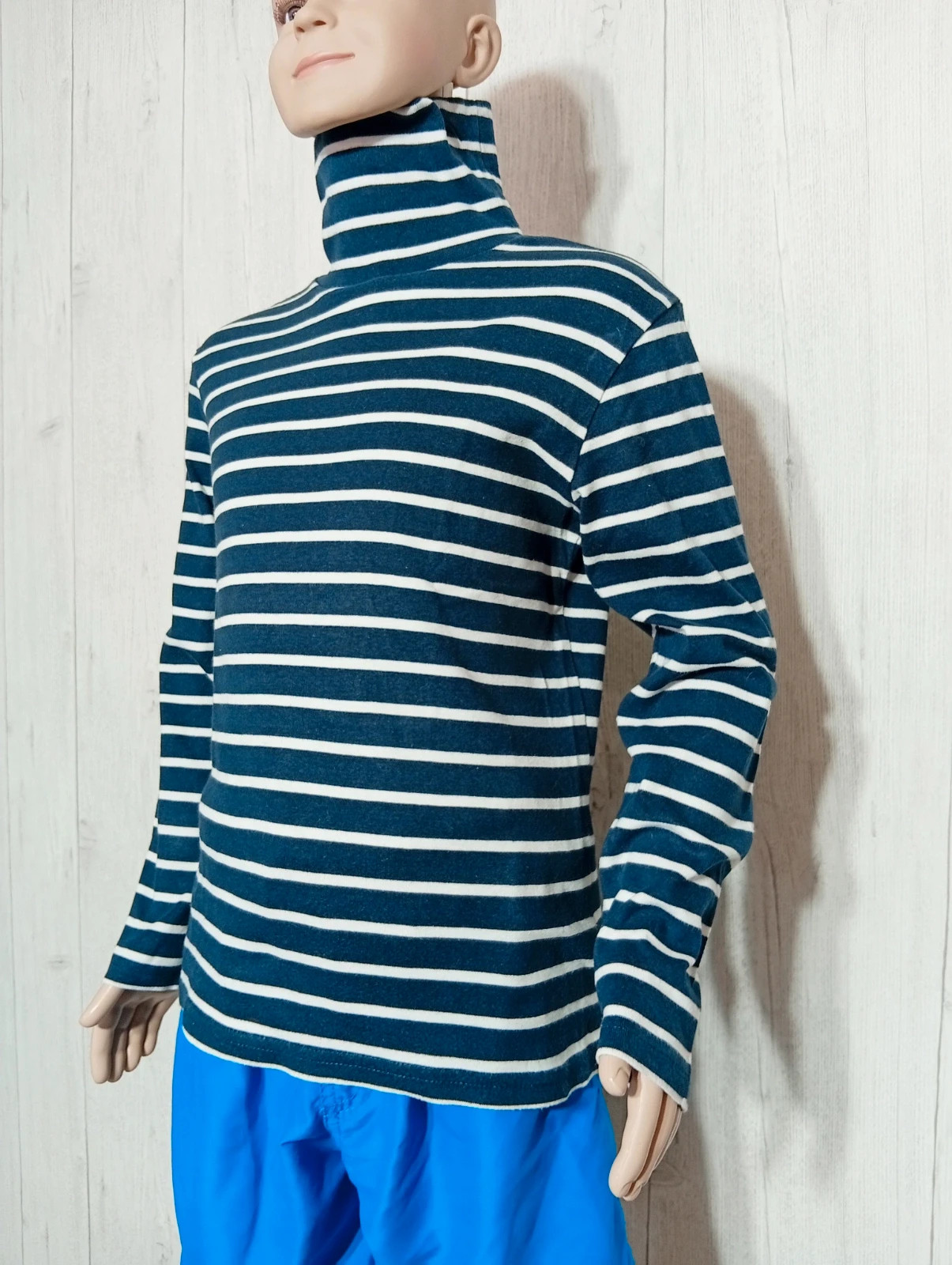 Pull a col roulé fille - taille 12 ans (144/155 cm) - Kiabi - couleur marine et blanc – Kiabi – taille 12 ans / 152 cm 5