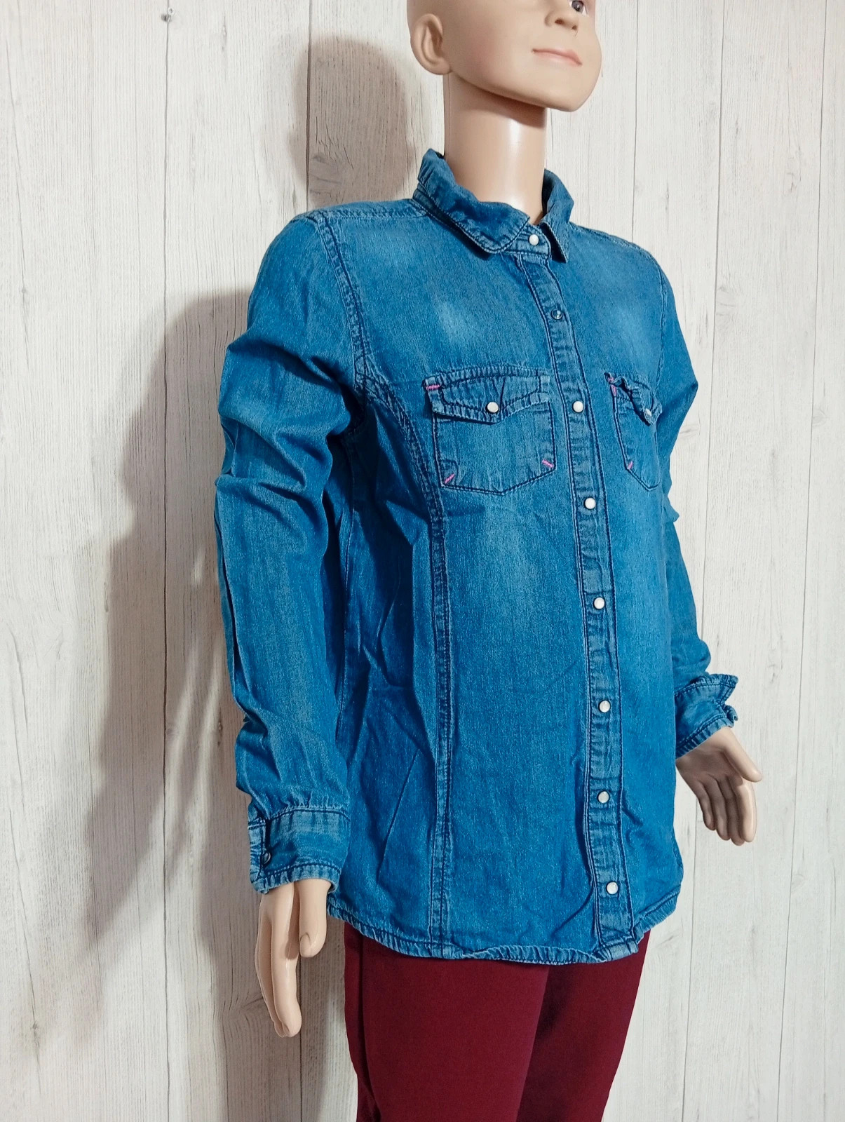 Chemise fille - taille 14 ans (156 cm) - vertbaudet - couleur marine – Vertbaudet – taille 14 ans / 164 cm 4