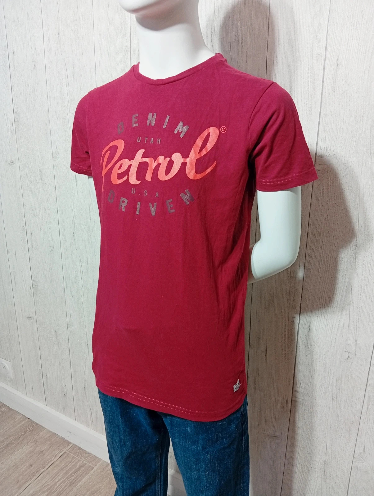 T-shirt imprimé manches courtes garcon - taille 16 ans/176 cm-Petrol- couleur bordeaux orange – petrol – taille 16 ans / 176 cm 5