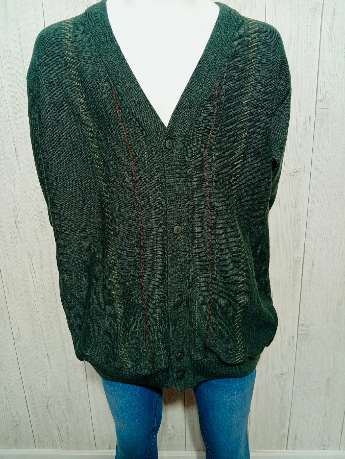 Cardigan manches longues homme - taille XL/42 - generation - couleur gris bordeaux – Generation – taille XL 4