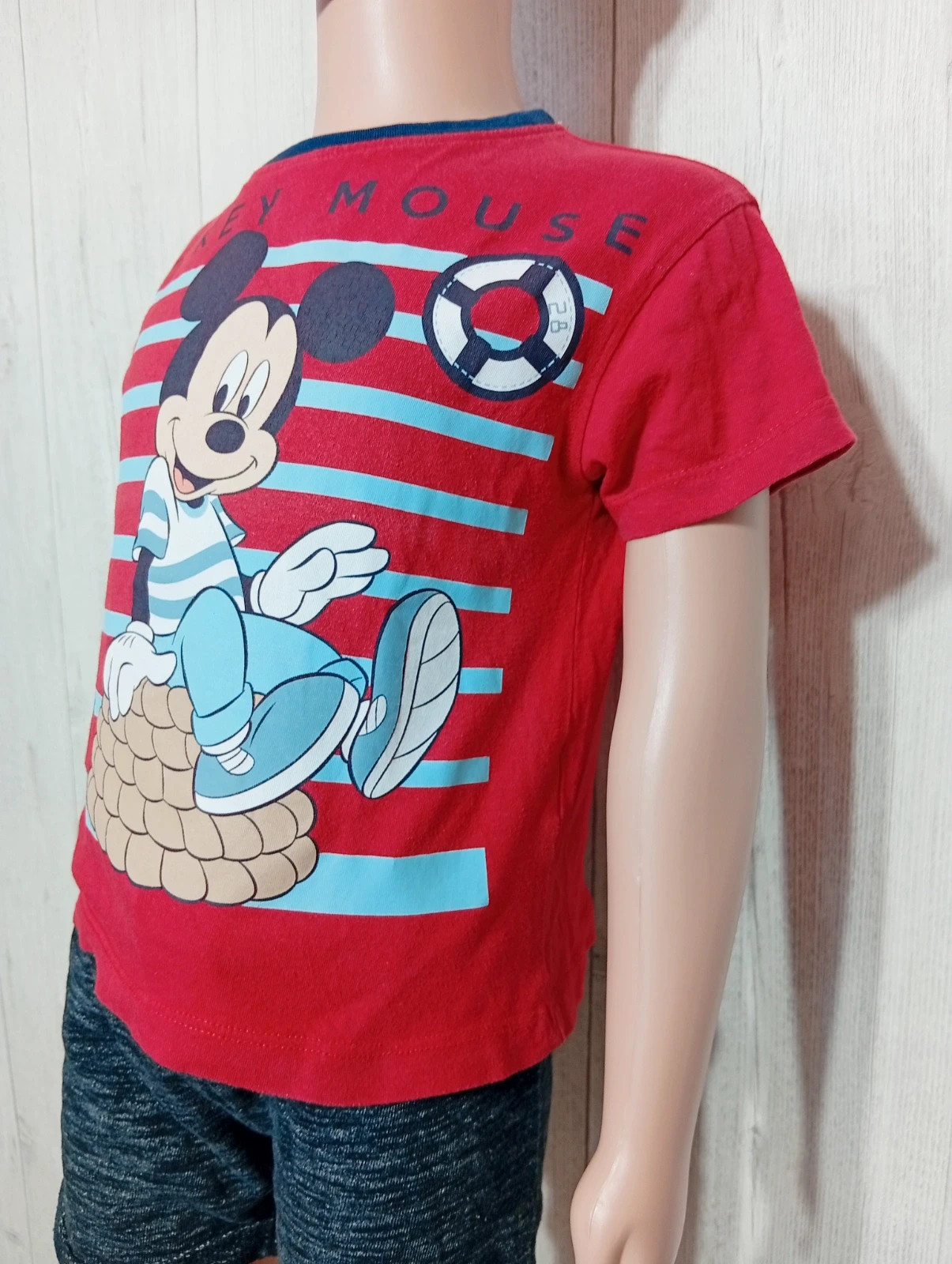 T-shirt imprimé manches courtes garcon-taille 3 ans - disney mickey mouse- couleur rouge multicolore – Mickey Mouse – taille 3 ans / 98 cm 3