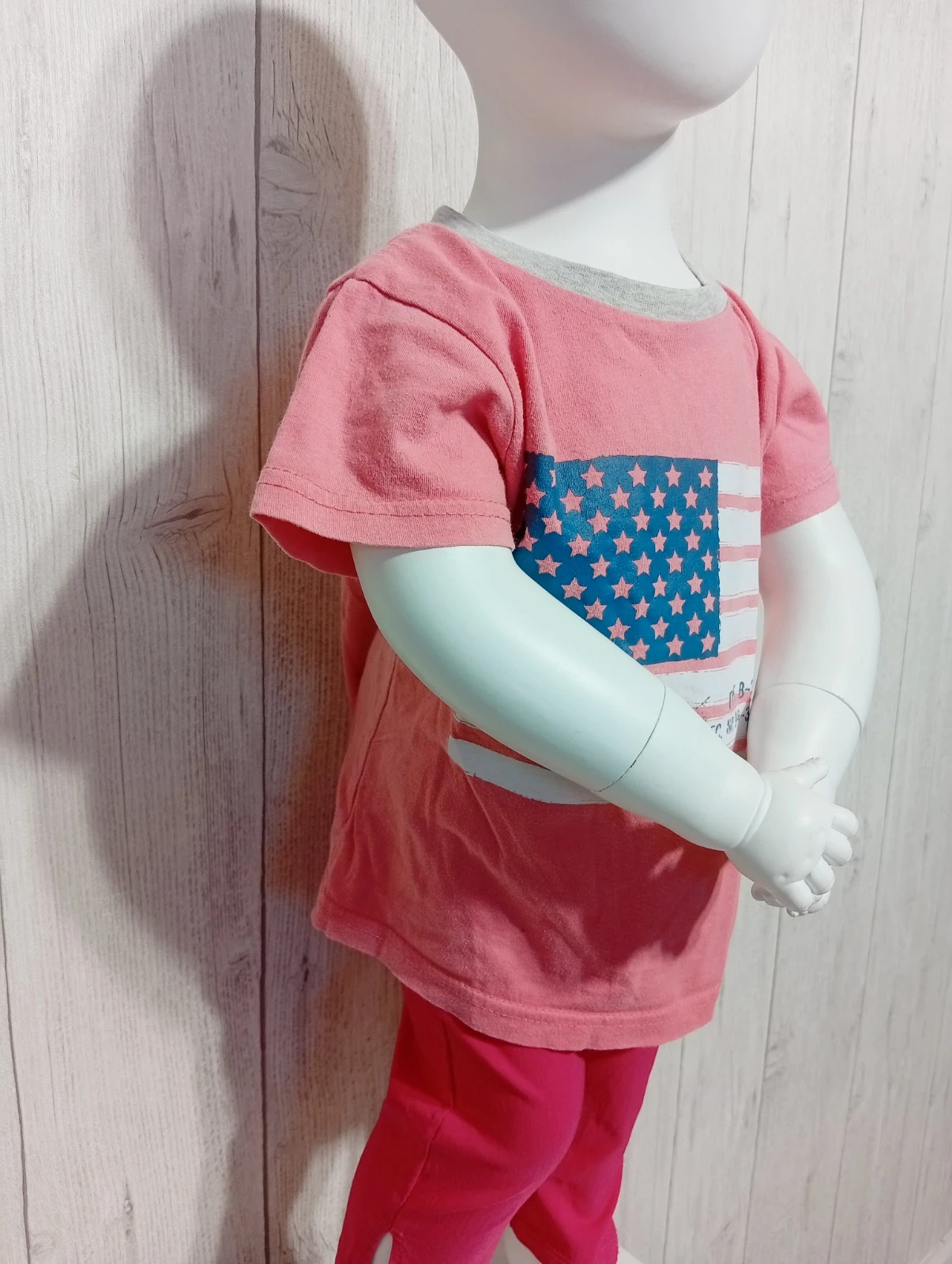 T-shirt manches courtes fille - taille 3 ans - inextenso-couleur rose blanc marine – In Extenso – taille 3 ans / 98 cm 2