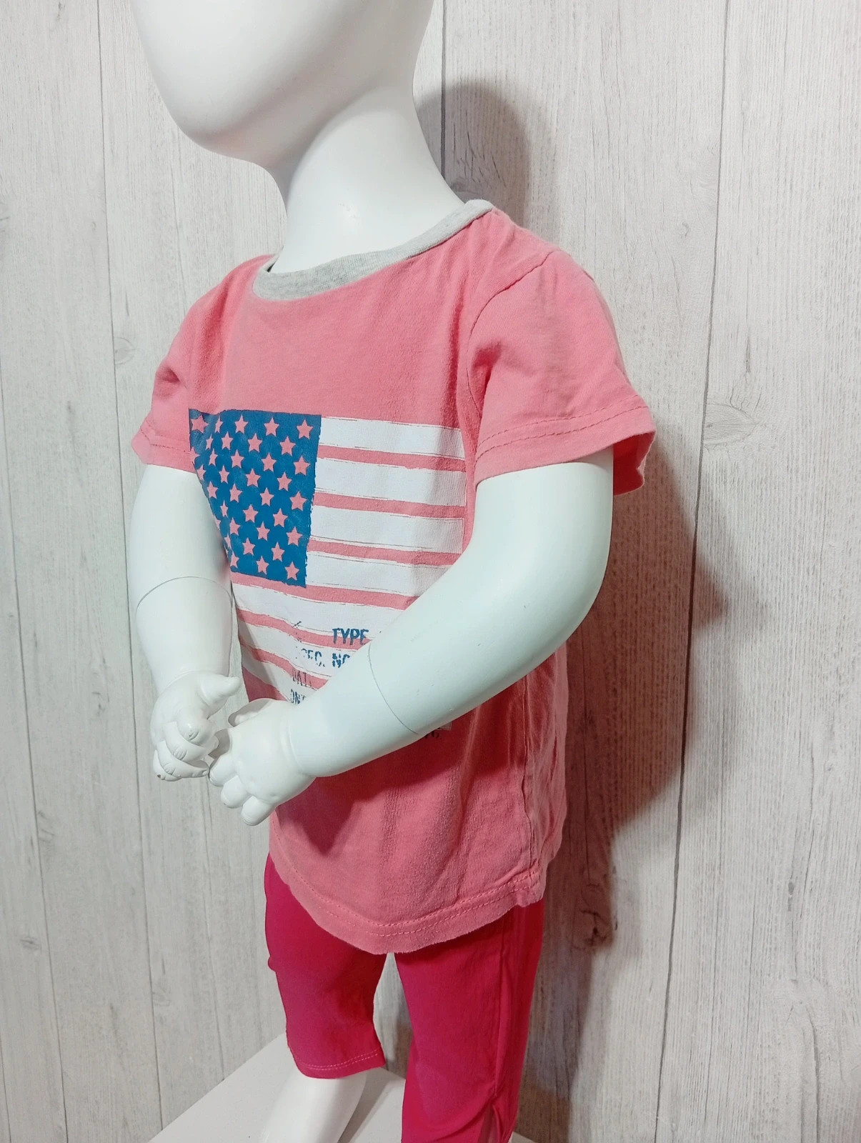 T-shirt manches courtes fille - taille 3 ans - inextenso-couleur rose blanc marine – In Extenso – taille 3 ans / 98 cm 3