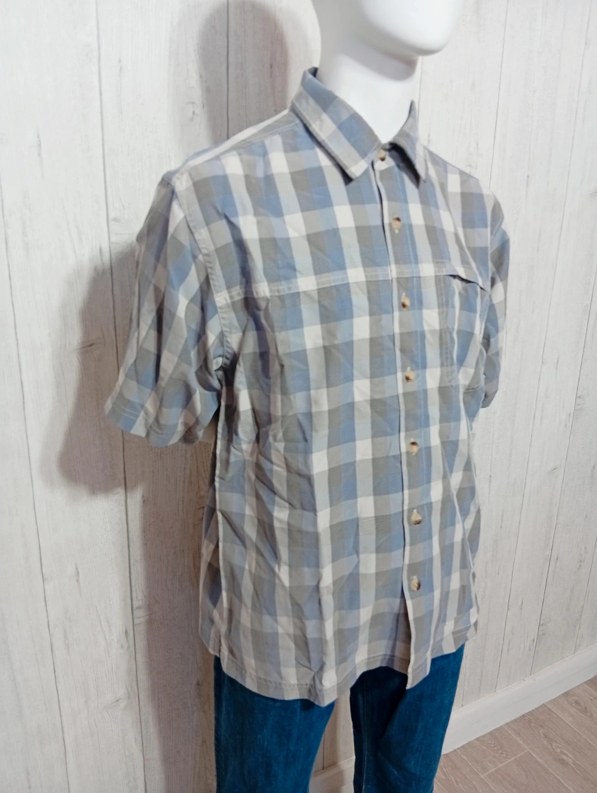 Chemise a carreaux homme - taille S/36 - The North face - couleur bleu blanc et gris – The North Face – taille S 4