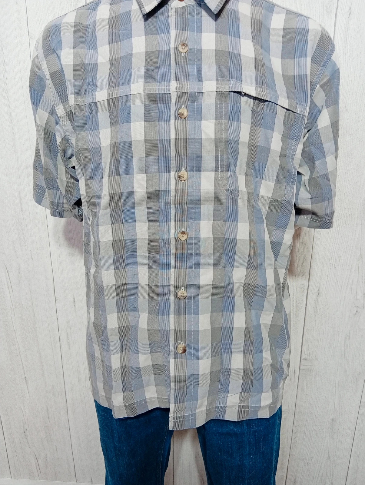 Chemise a carreaux homme - taille S/36 - The North face - couleur bleu blanc et gris – The North Face – taille S 3