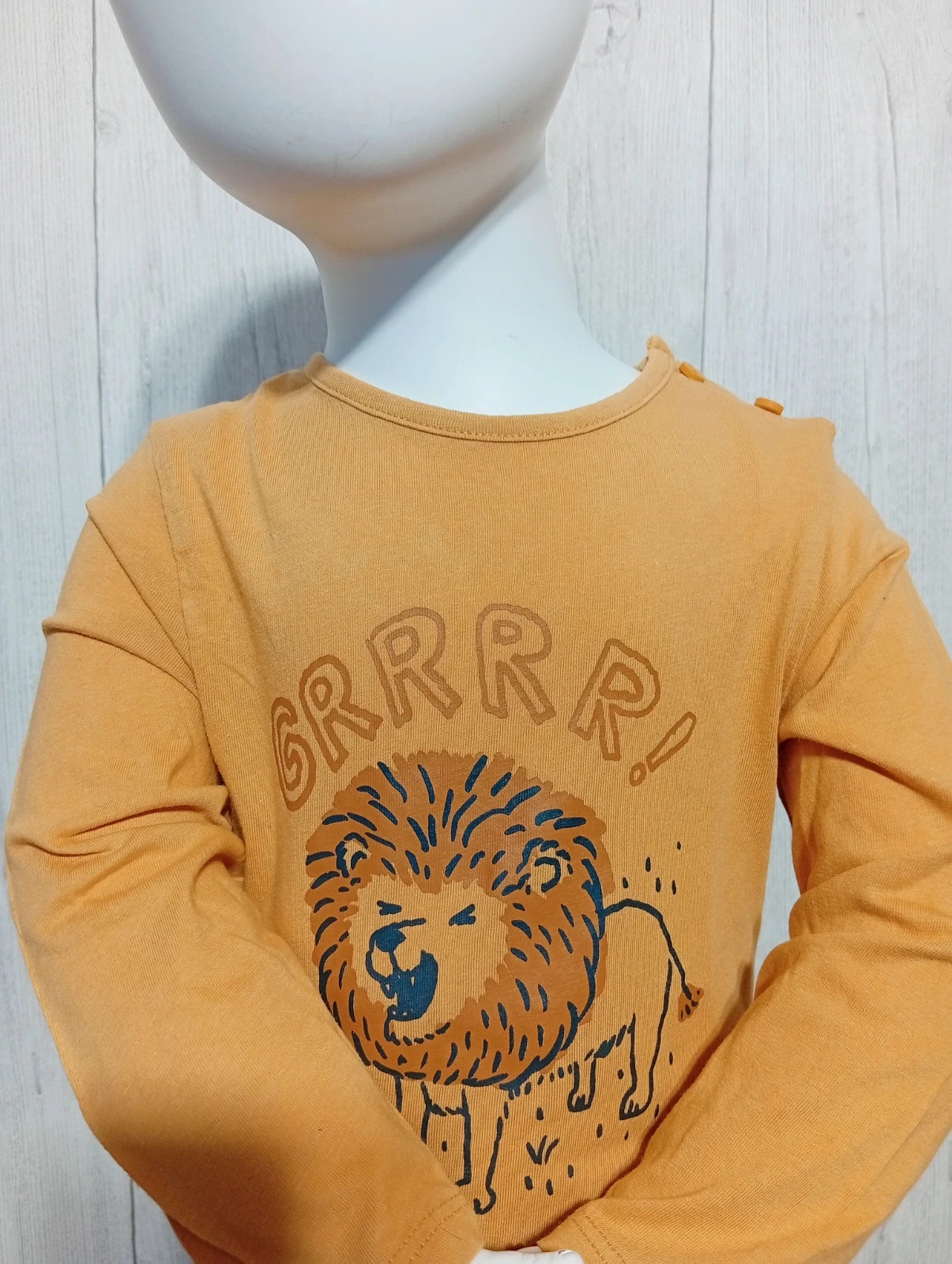 T-shirt manche longue garçon - taille 2 ans ( 86cm) - Kiabi - couleur moutarde marron noir – Kiabi – taille 18-24 mois / 86 cm 2