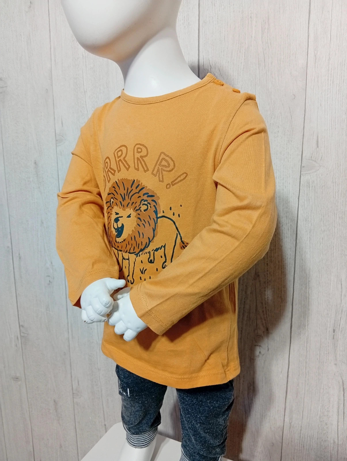 T-shirt manche longue garçon - taille 2 ans ( 86cm) - Kiabi - couleur moutarde marron noir – Kiabi – taille 18-24 mois / 86 cm 5