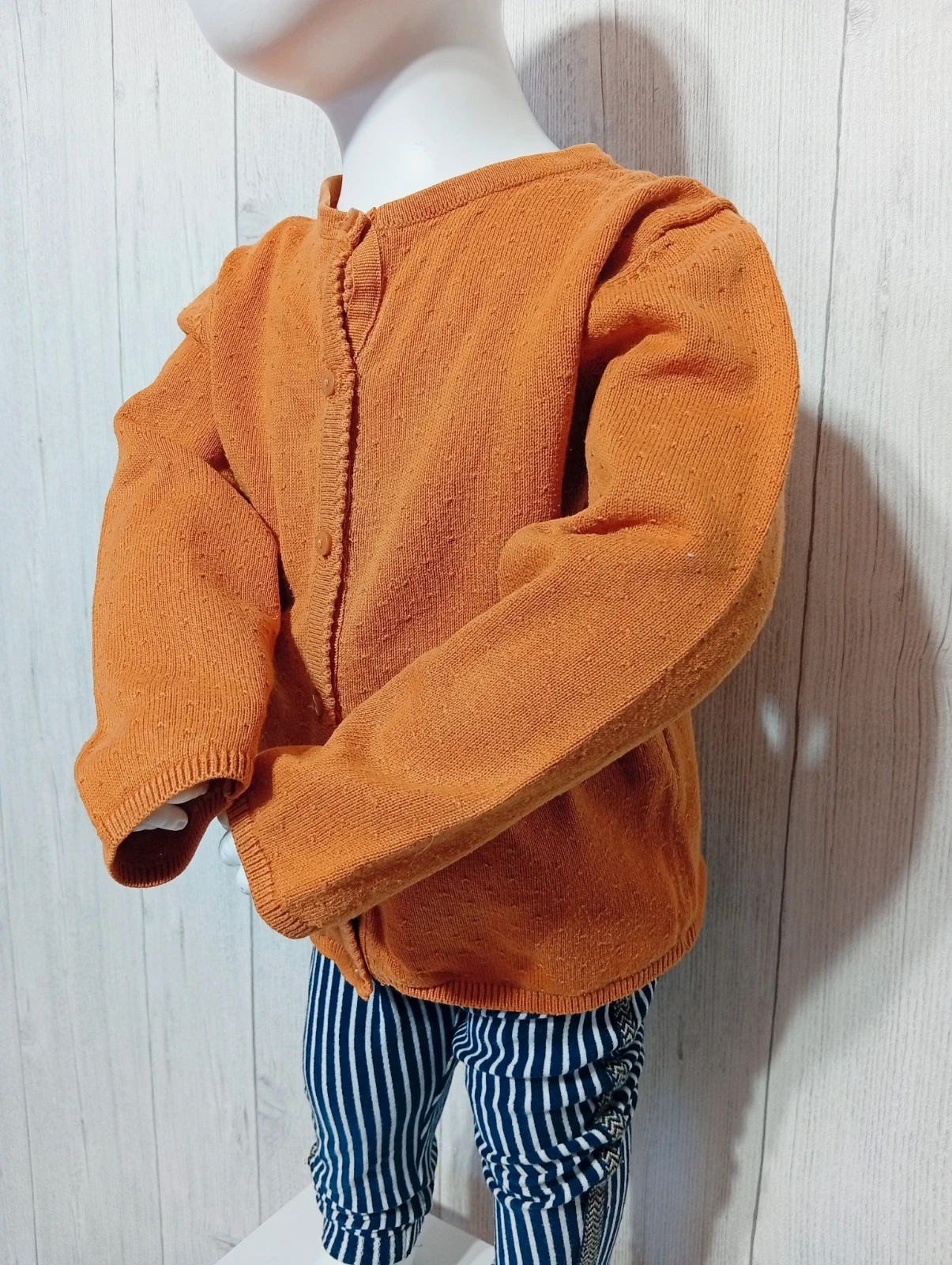 Gilet fille - taille 2 ans (83/89 cm) - Kiabi - couleur orange – Kiabi – taille 18-24 mois / 86 cm 3