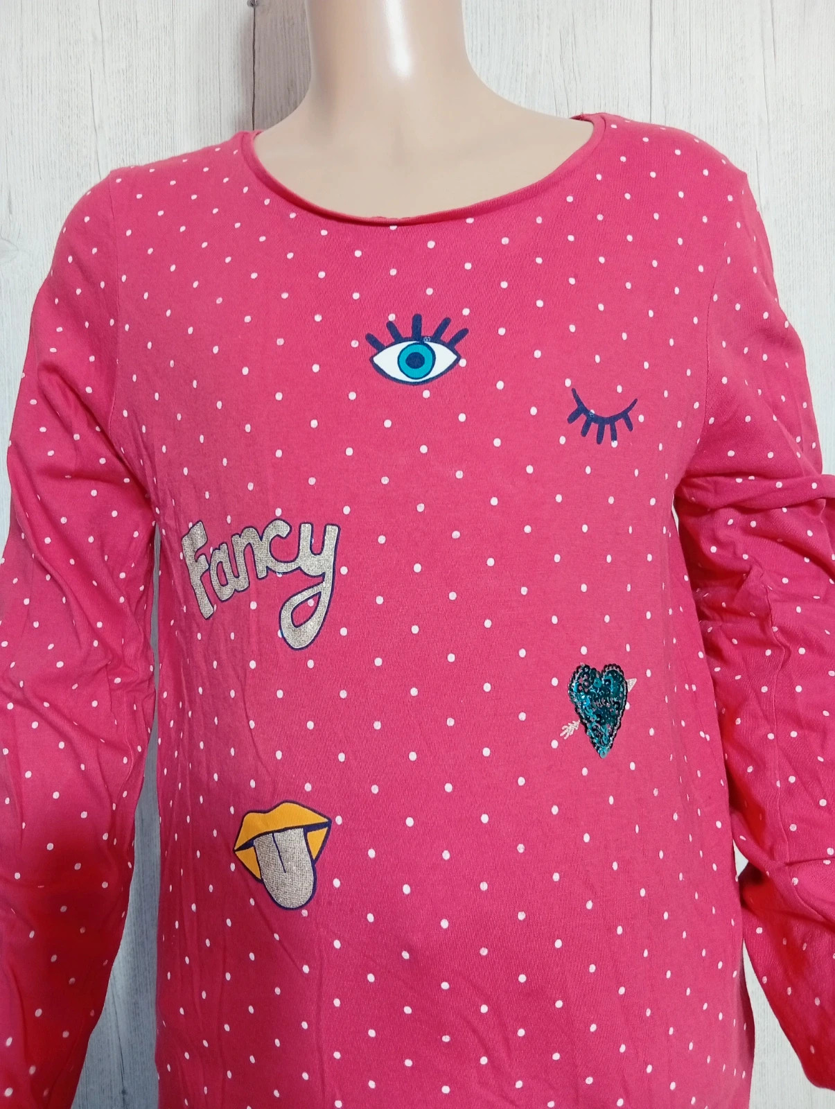 T-shirt manches longues fille - taille 14ans - inextenso- couleur rouge et blanc – In Extenso – taille 14 ans / 164 cm 2