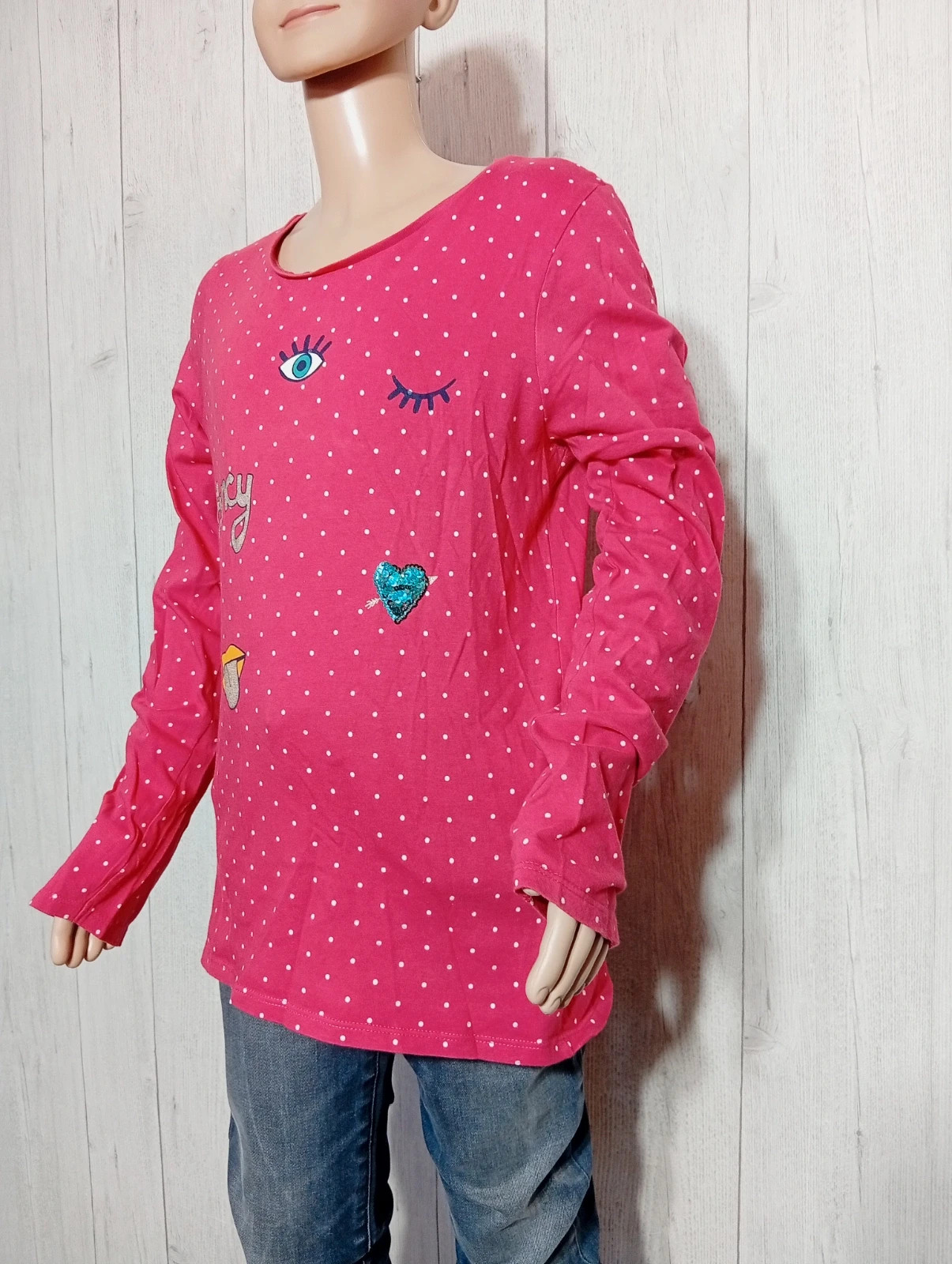 T-shirt manches longues fille - taille 14ans - inextenso- couleur rouge et blanc – In Extenso – taille 14 ans / 164 cm 5