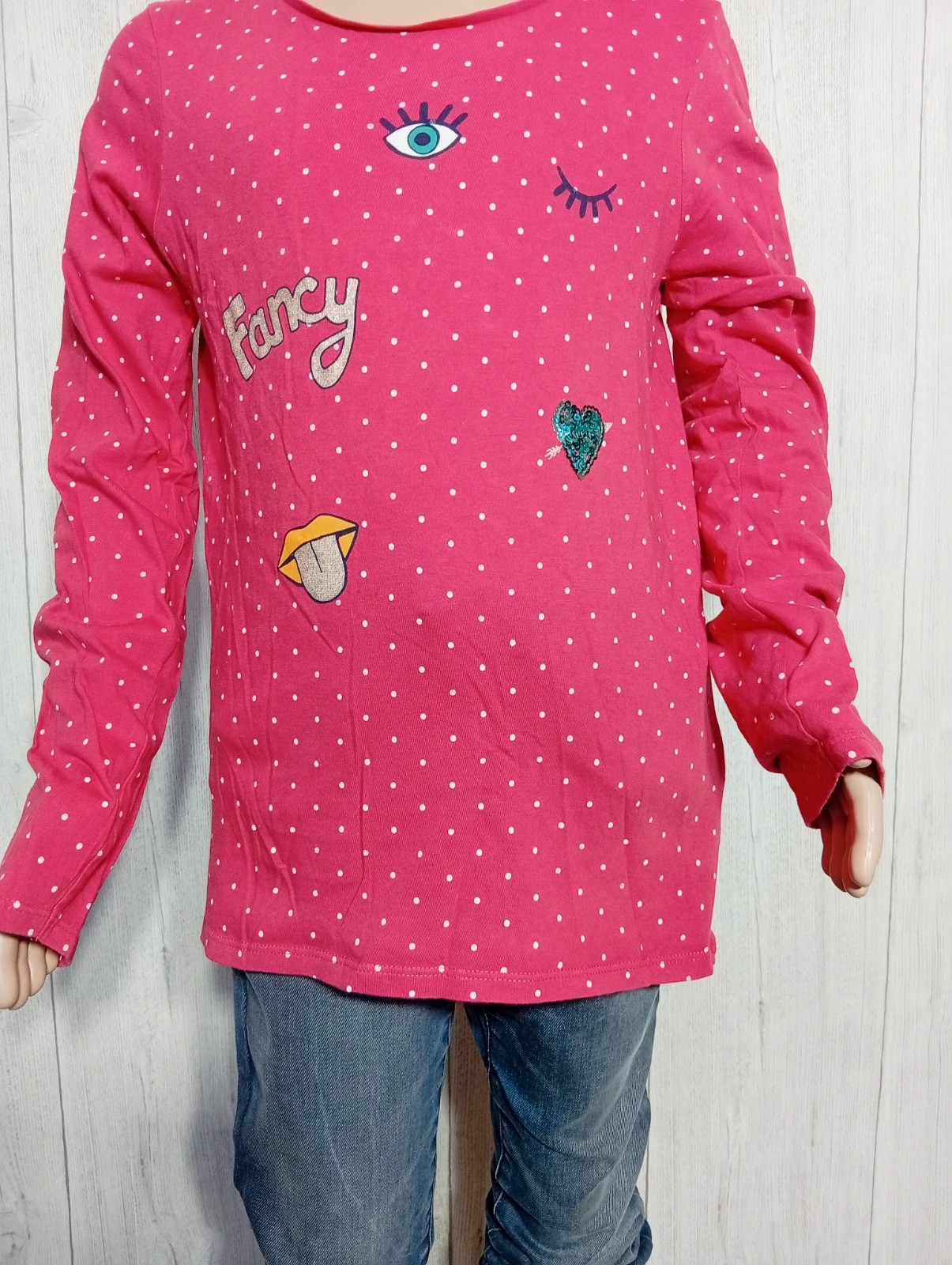 T-shirt manches longues fille - taille 14ans - inextenso- couleur rouge et blanc – In Extenso – taille 14 ans / 164 cm 3