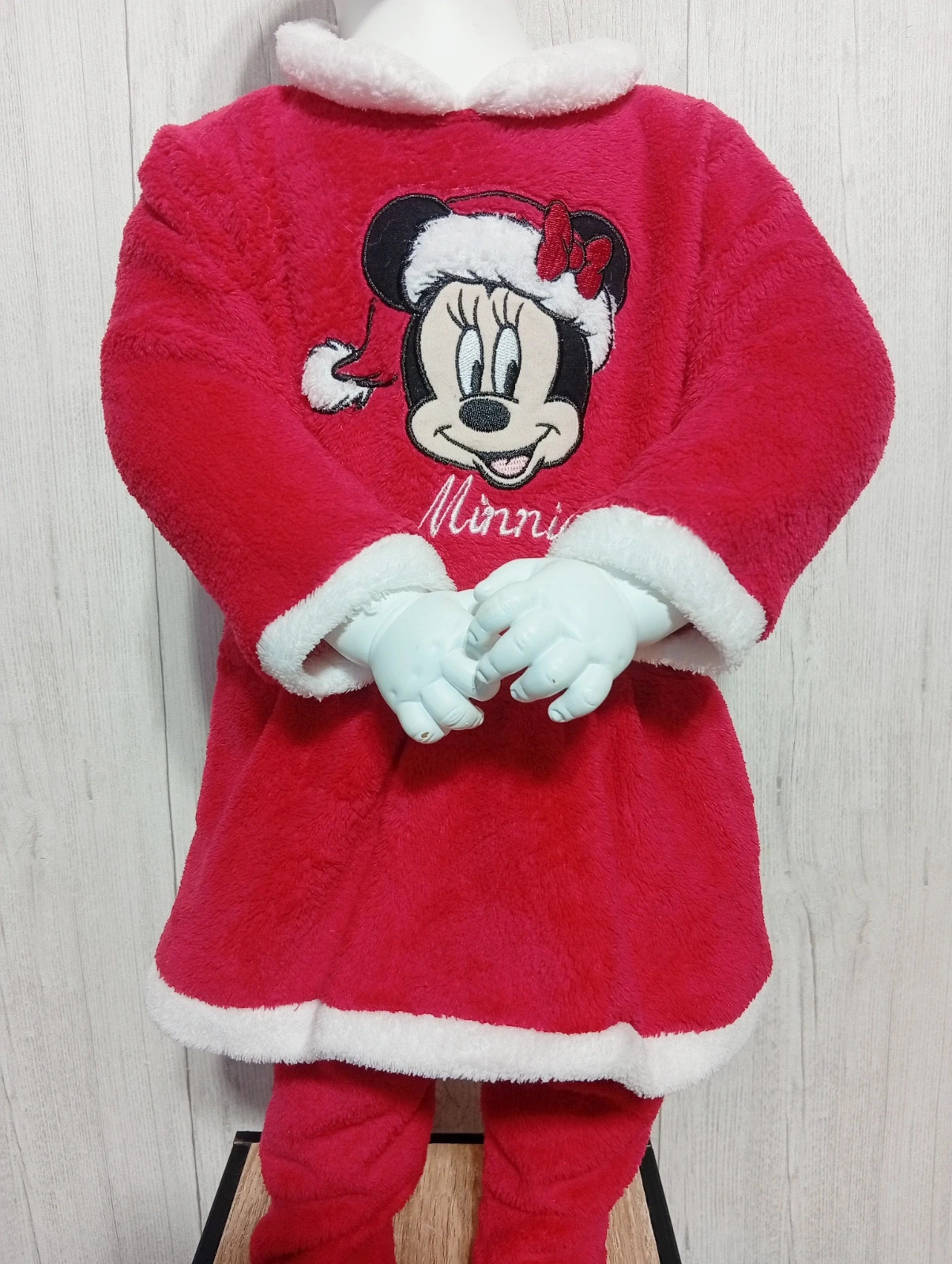 Pyjama de noel 1 piece fille - taille 12 mois - disney baby - couleur rouge blanc – Disney Baby – taille 9-12 mois / 74 cm 3