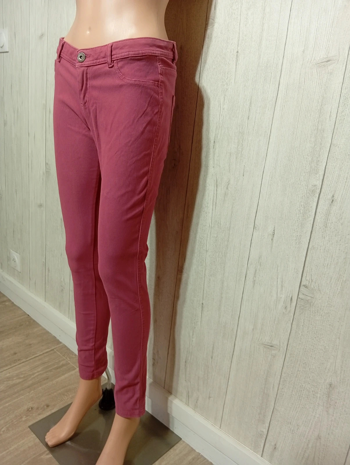 Pantalon skinny femme - taille L/40 - pimkie - couleur rose – Pimkie – taille L / 40 / 12 3