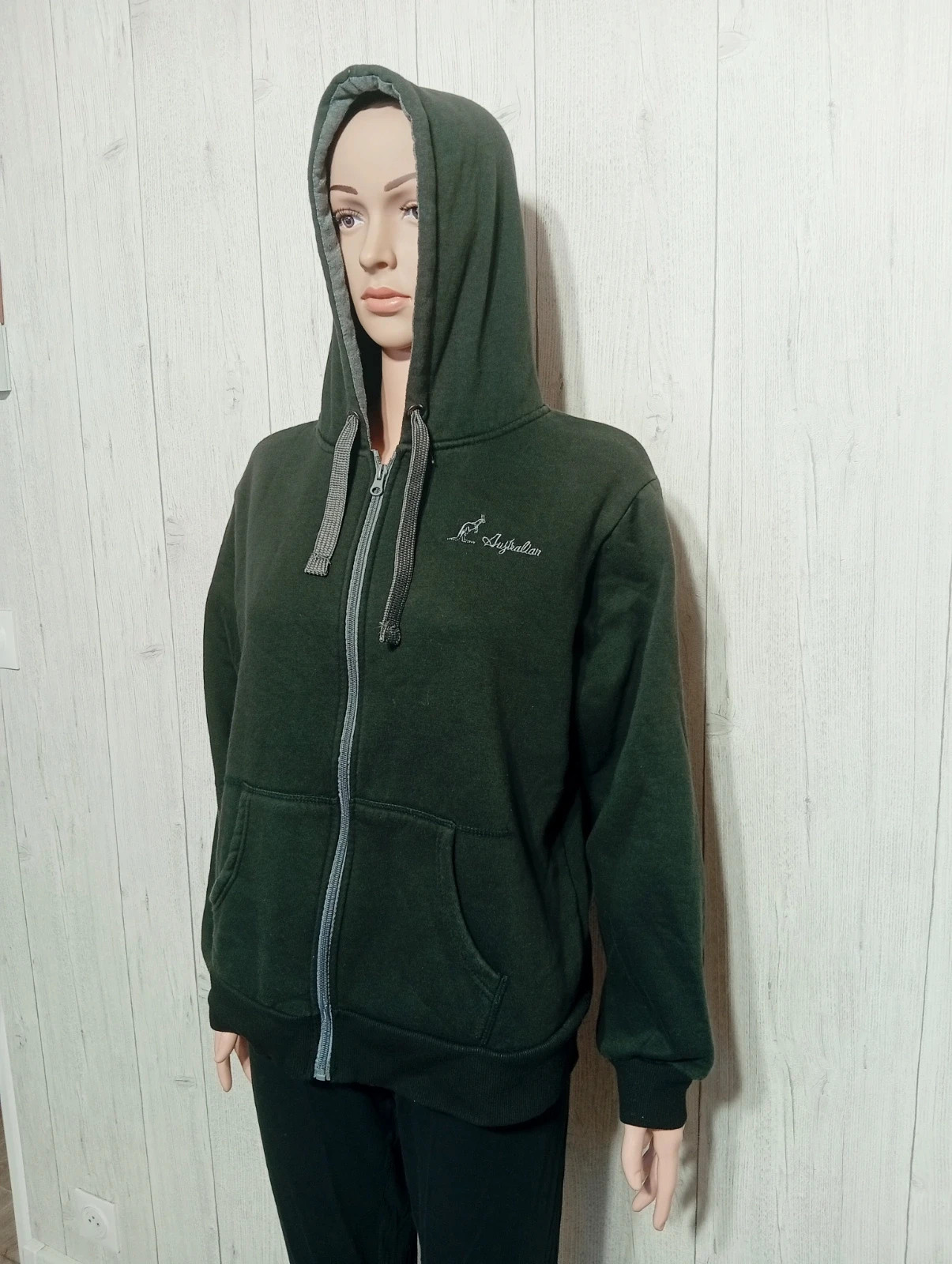 Veste à capuche femme- taille XL/42 - australian - couleur gris et noir – Australian – taille XL / 42 / 14 5
