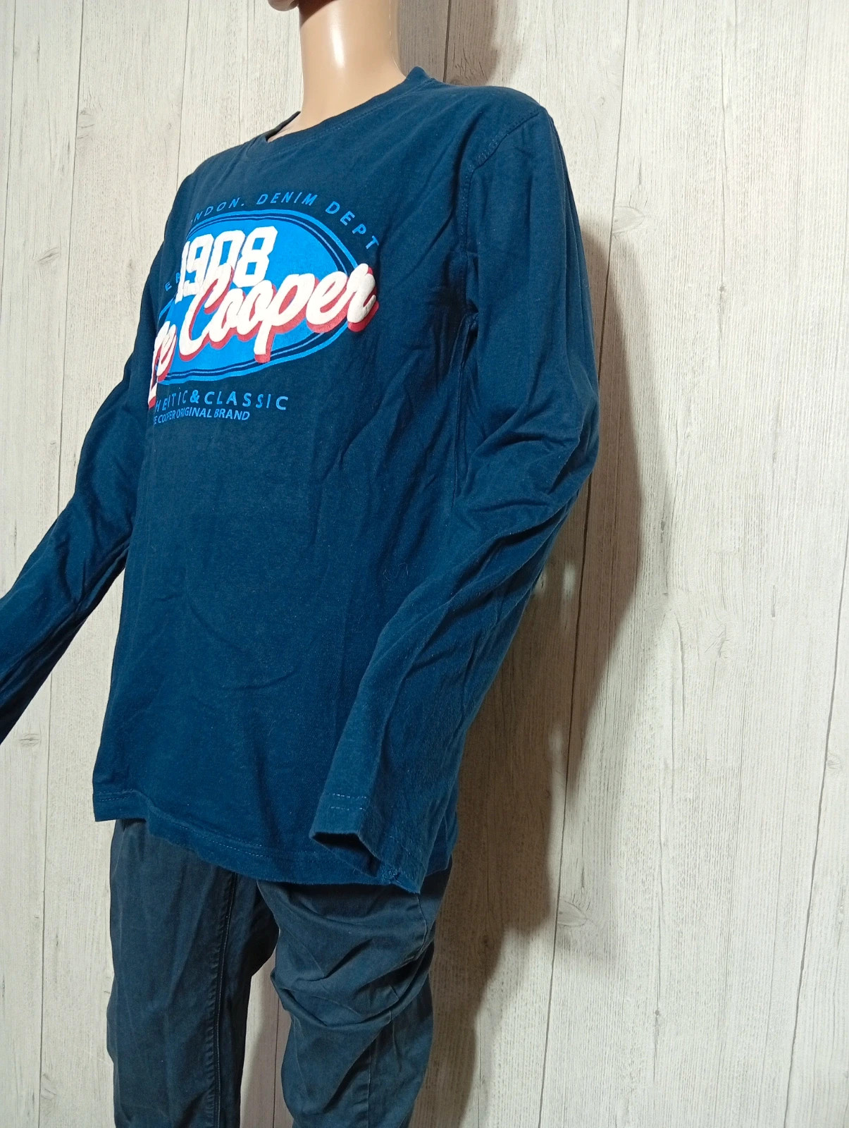 T-shirt manches longues garçon - taille 14 ans/XS - Lee Cooper - couleur marine blanc bleu – Lee Cooper – taille 14 ans / 164 cm 5