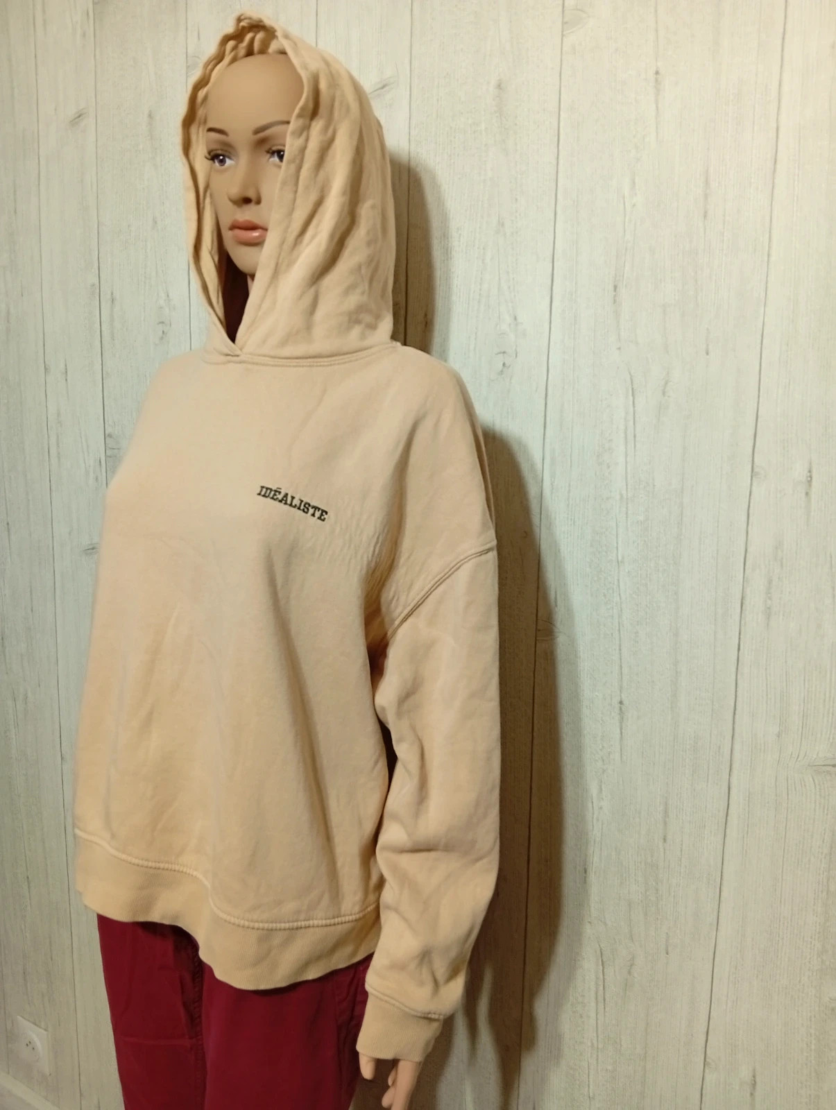 Pull a capuche femme - taille XL/42 - Kiabi - couleur abricot – Kiabi – taille XL / 42 / 14 3