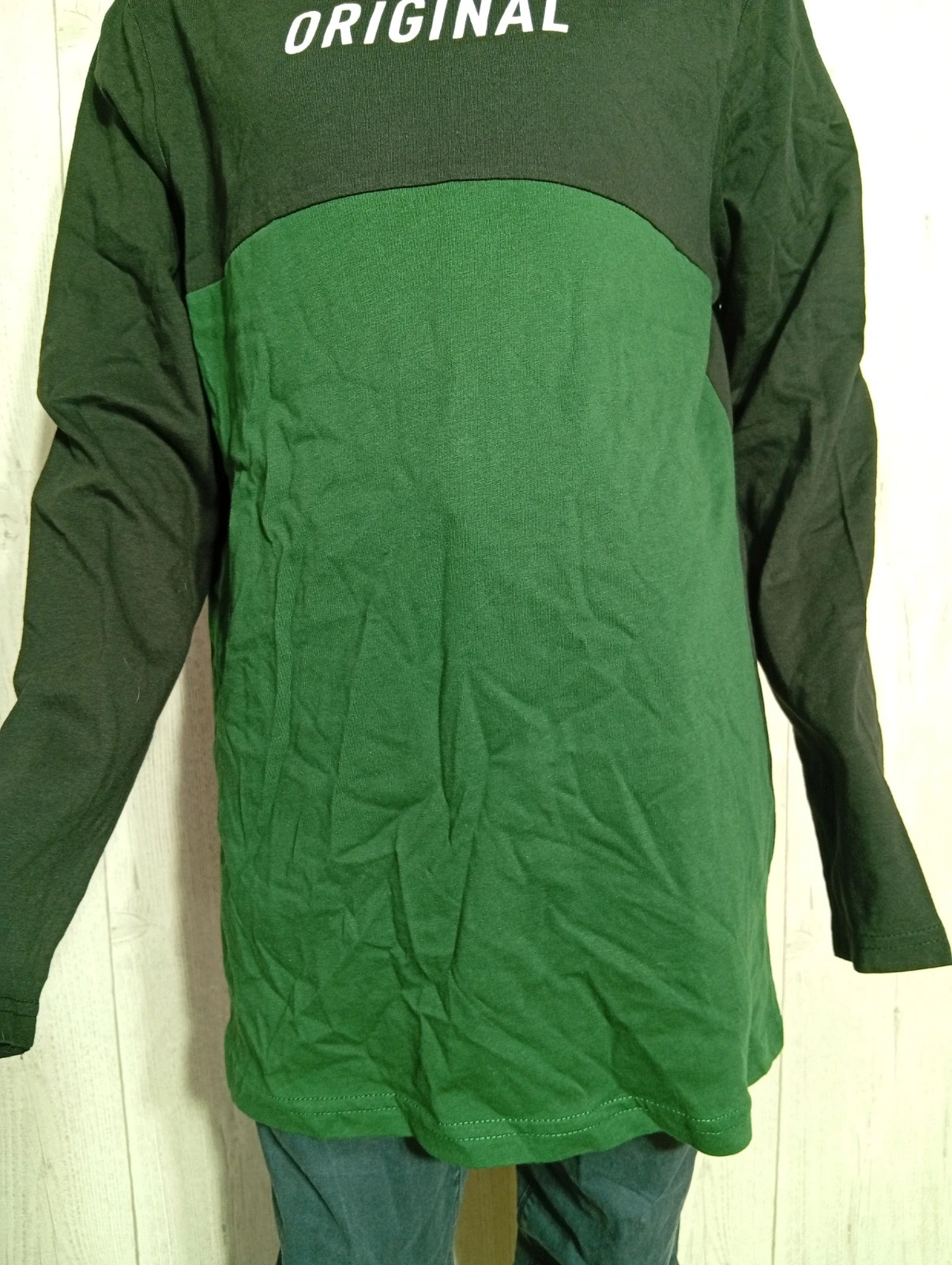 T-shirt manches longues garcon - taille 13/14 ans ( 164 cm) - primark - couleur noir et vert foncé – Primark – taille 14 ans / 164 cm 3