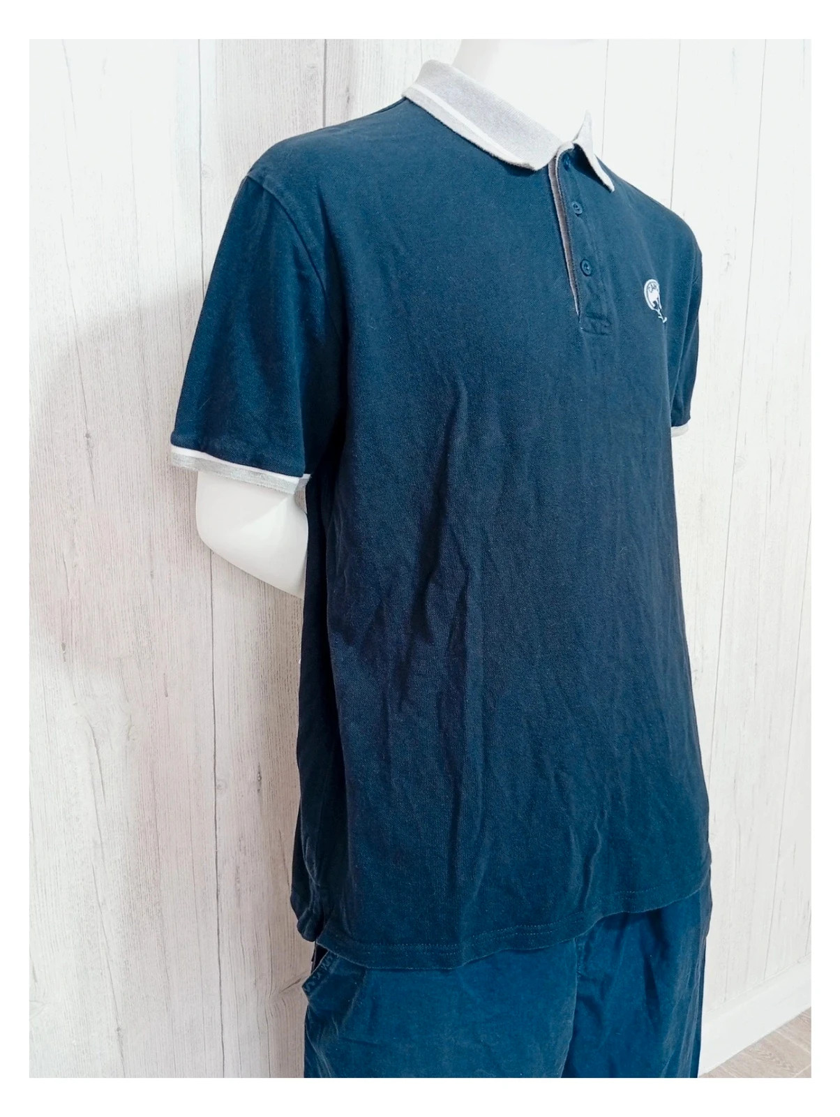 Polo atlas for men taille L/40 - couleur gris et marine homme – Atlas for Men – taille L 4