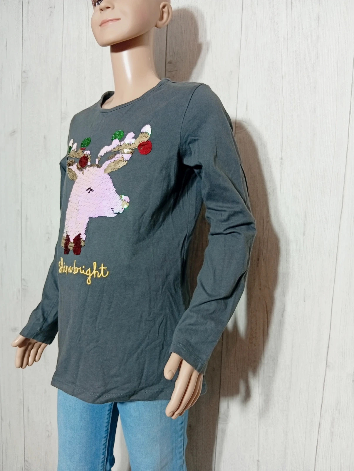 T-shirt manches longues fille - taille 12 ans (143/155 cm) - inextenso- couleur gris multicolore – In Extenso – taille 12 ans / 152 cm 3