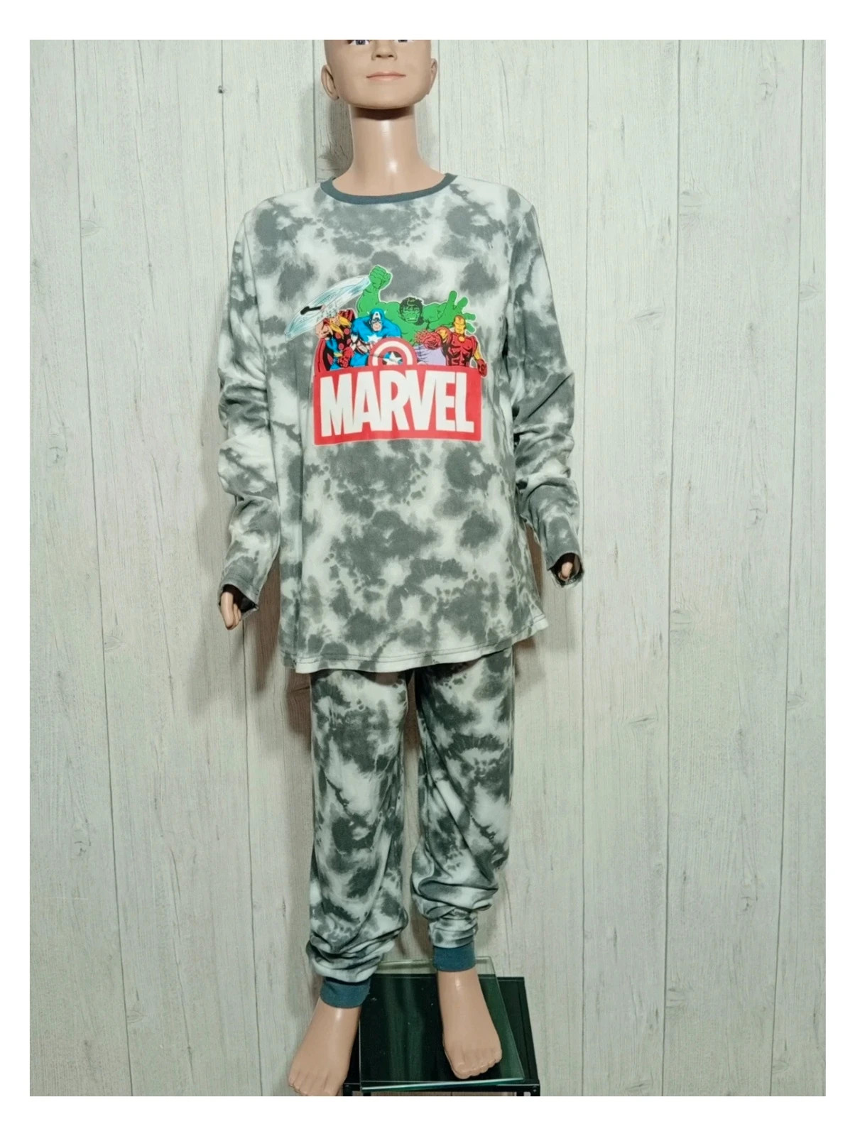 Pyjama Marvel 2pieces garcon - couleur gris et blanc - taille 13/14 ans (164 cm)