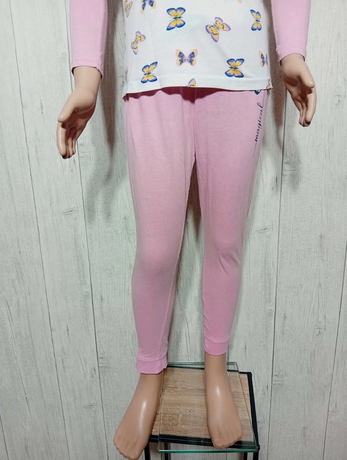Ensemble de pyjama 2 pieces fille-taille 7 ans (122/128cm)-Nightwear-couleur rose blanc multicolore – Nightwear – taille 7 ans / 122 cm 3