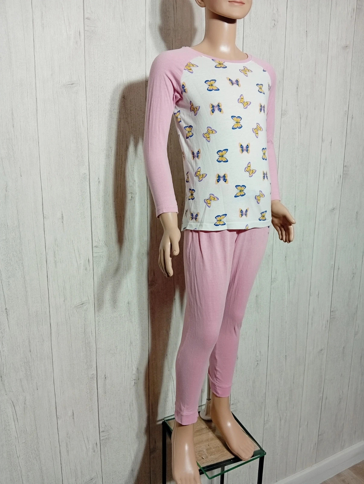 Ensemble de pyjama 2 pieces fille-taille 7 ans (122/128cm)-Nightwear-couleur rose blanc multicolore – Nightwear – taille 7 ans / 122 cm 4