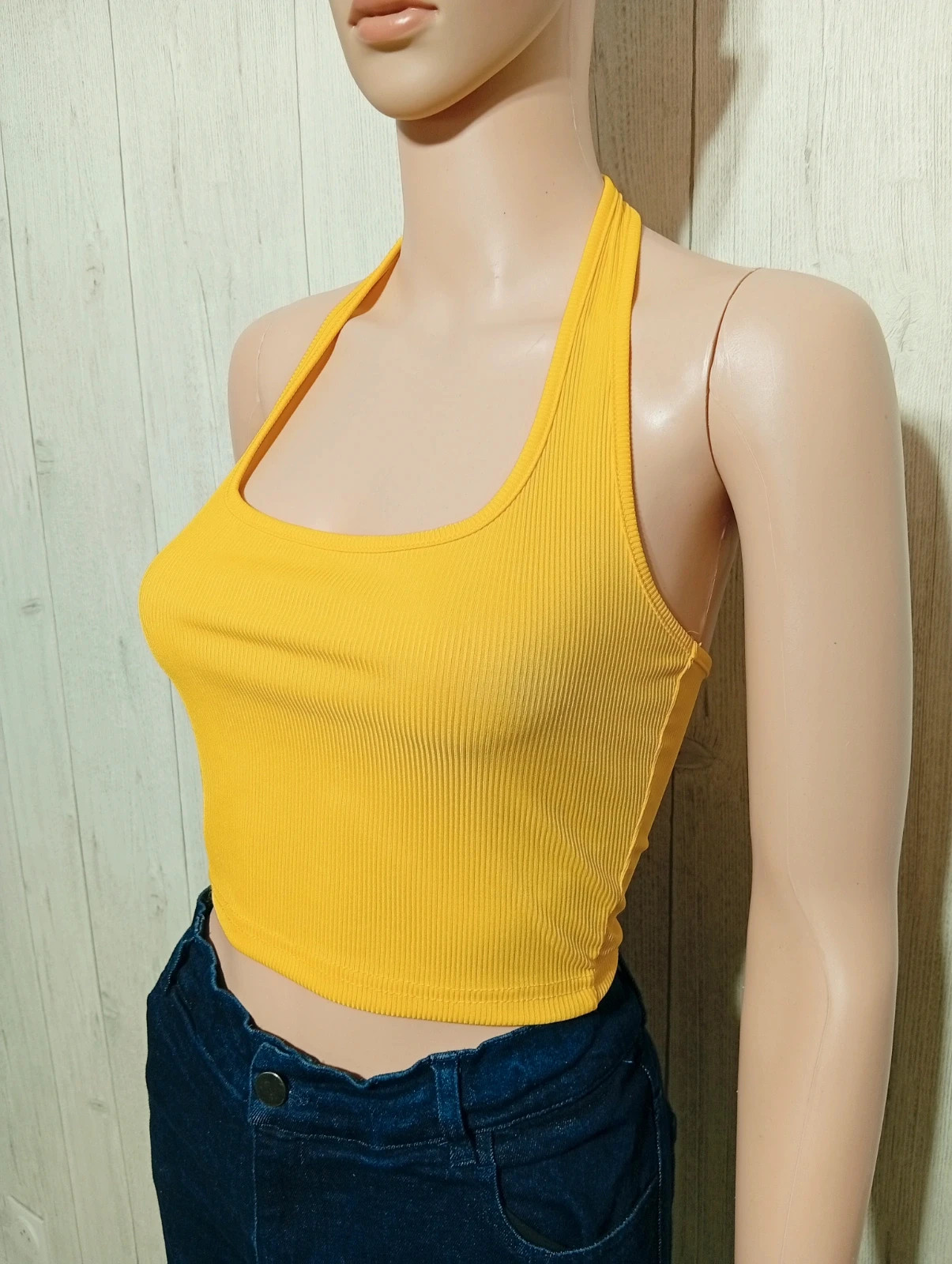 Top court femme - taille S/36 - shein - couleur jaune – Shein – taille S / 36 / 8 3